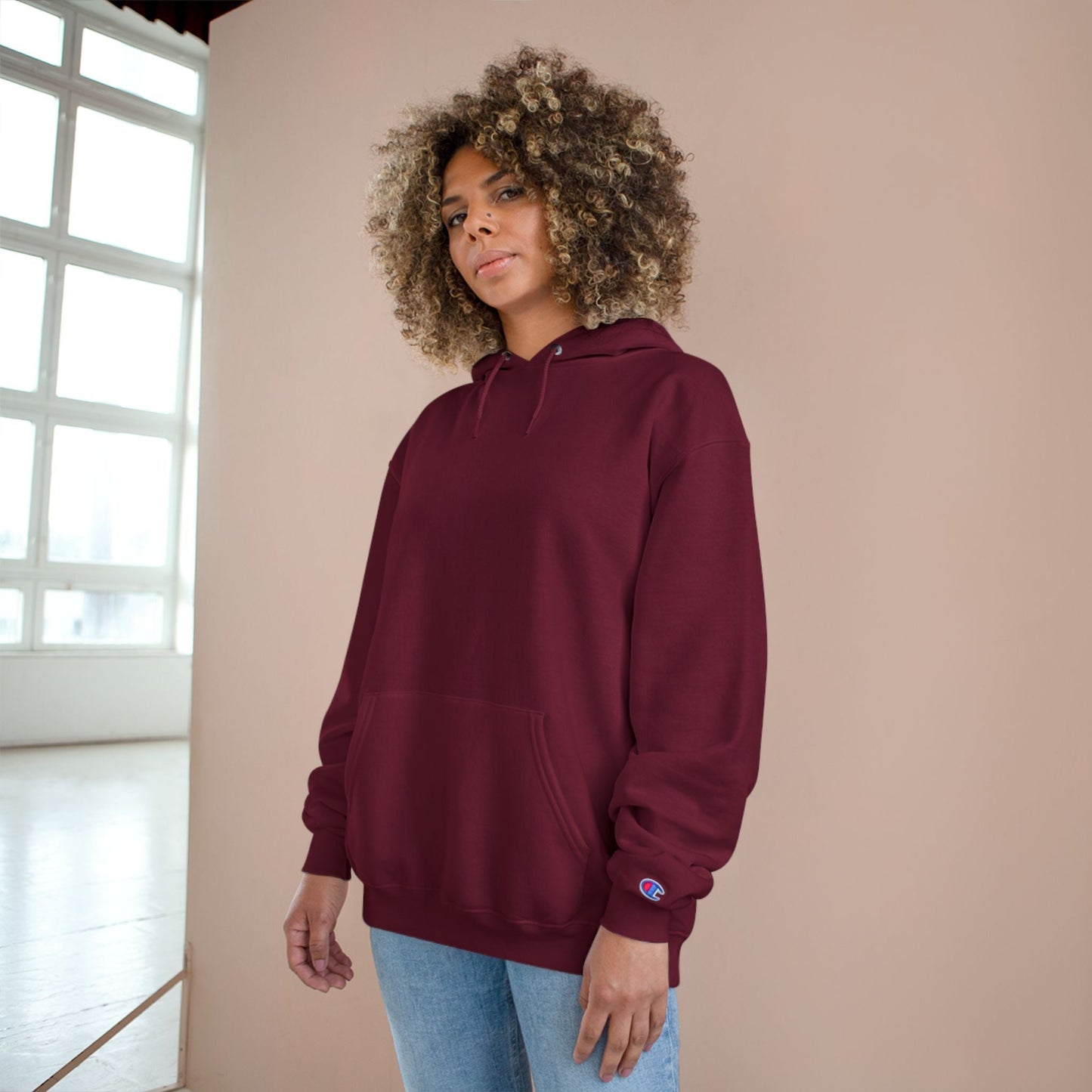 Crowd Artwork Champion Hoodie, Unique Graphic Hoodie for Men and Women, Casual Wear, Streetwear, Gift for Nature Lovers, Cool Gift Idea