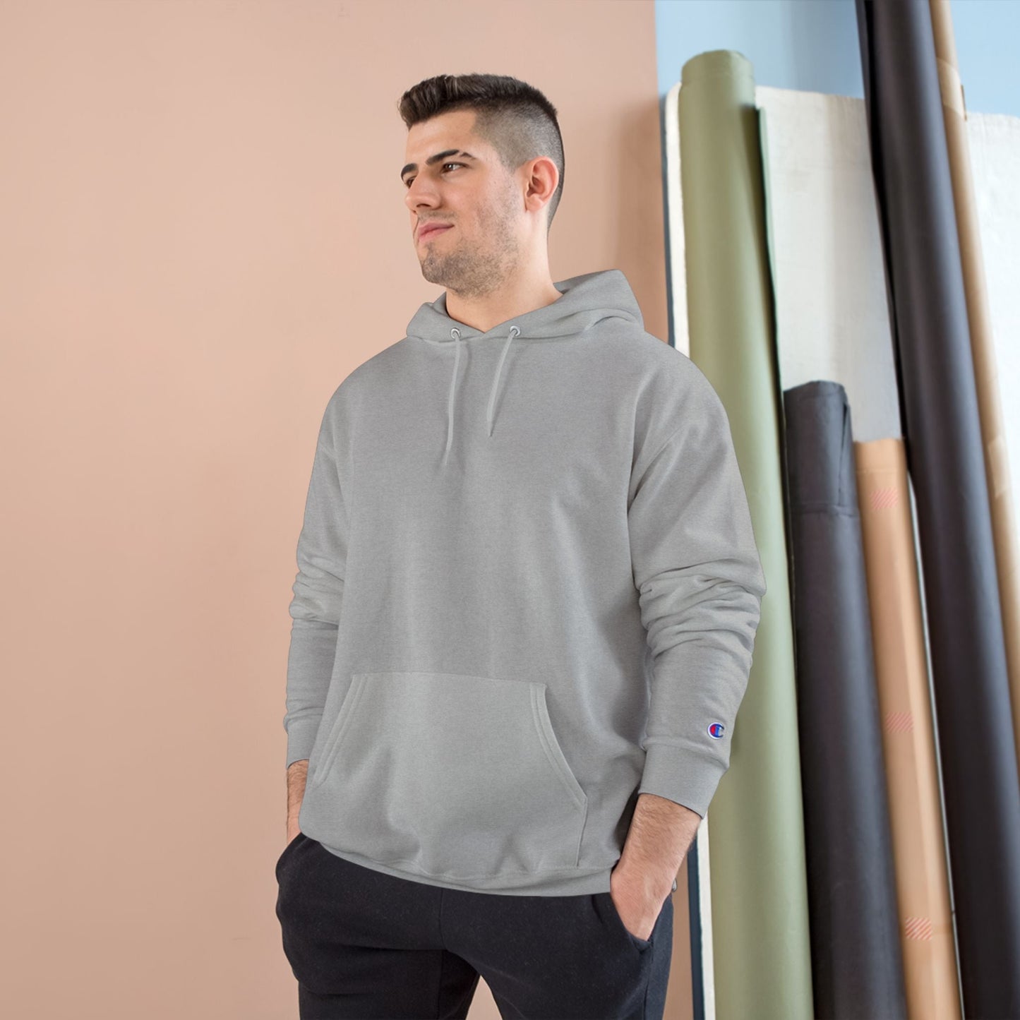 Crowd Artwork Champion Hoodie, Unique Graphic Hoodie for Men and Women, Casual Wear, Streetwear, Gift for Nature Lovers, Cool Gift Idea