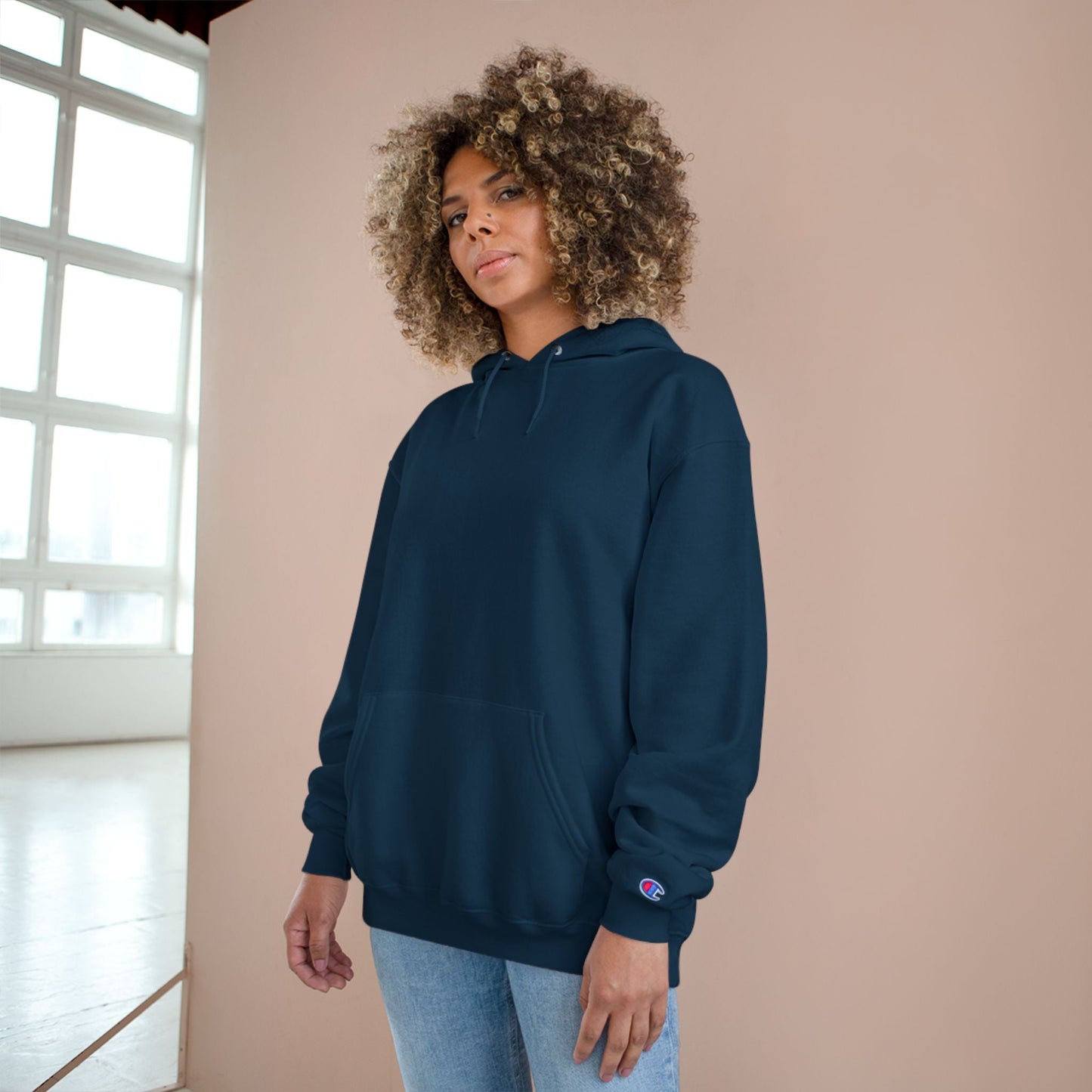 Crowd Artwork Champion Hoodie, Unique Graphic Hoodie for Men and Women, Casual Wear, Streetwear, Gift for Nature Lovers, Cool Gift Idea