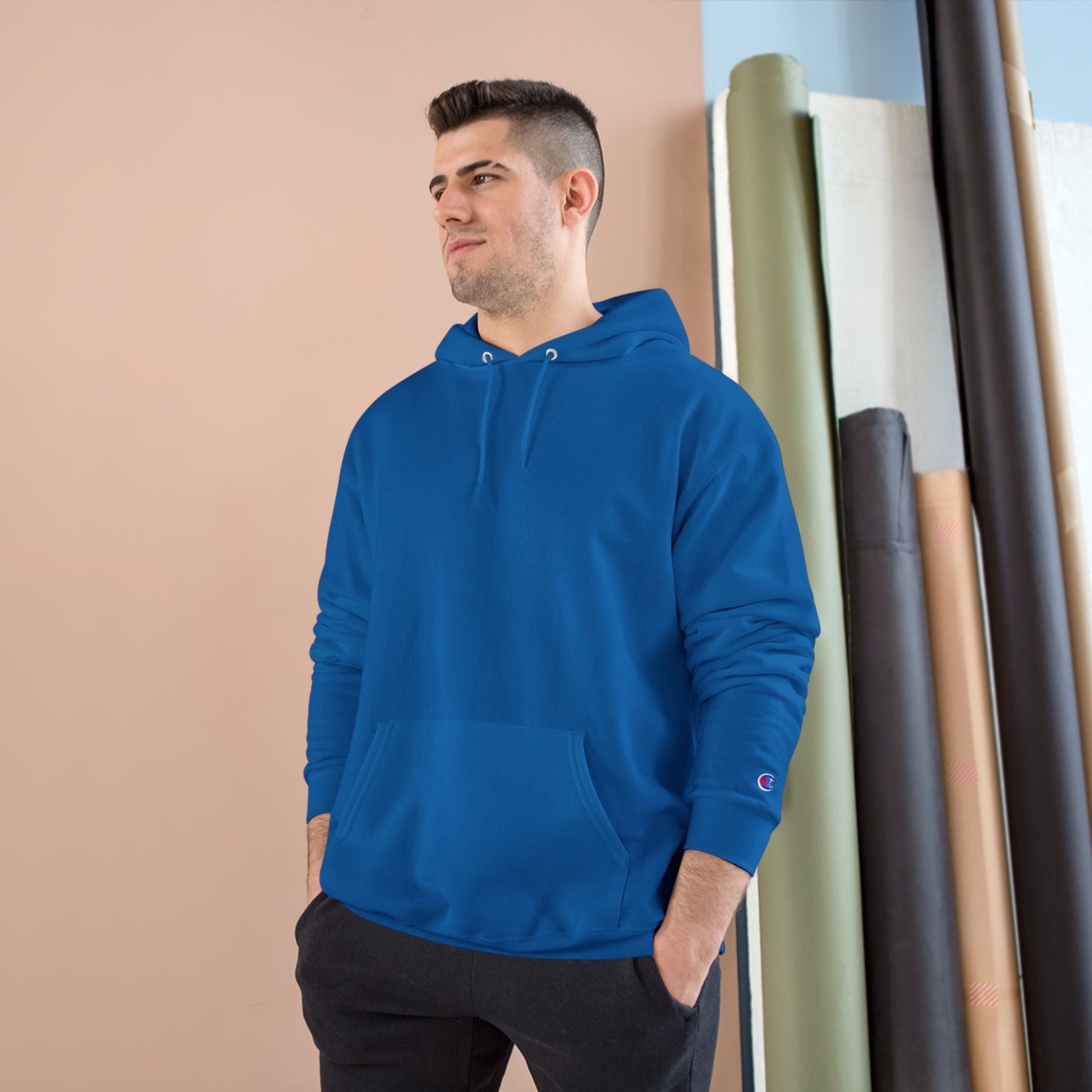 Crowd Artwork Champion Hoodie, Unique Graphic Hoodie for Men and Women, Casual Wear, Streetwear, Gift for Nature Lovers, Cool Gift Idea