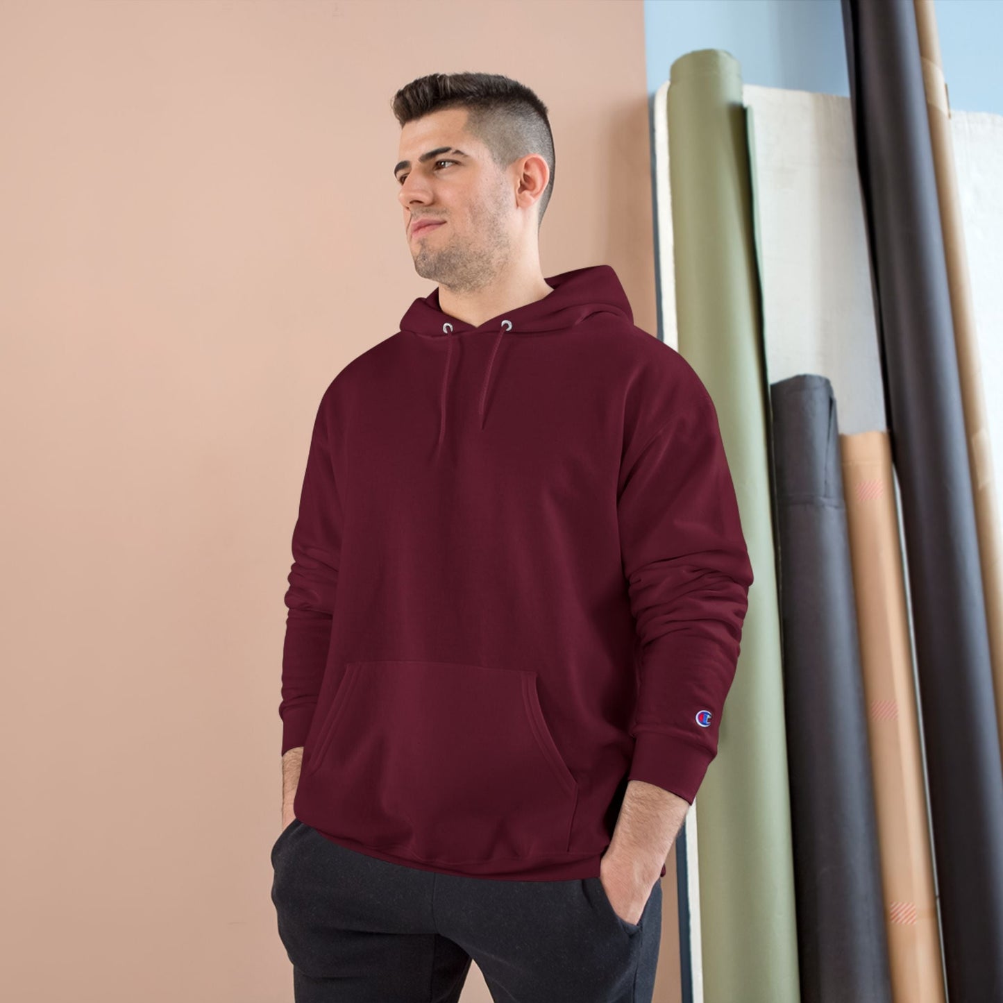 Crowd Artwork Champion Hoodie, Unique Graphic Hoodie for Men and Women, Casual Wear, Streetwear, Gift for Nature Lovers, Cool Gift Idea