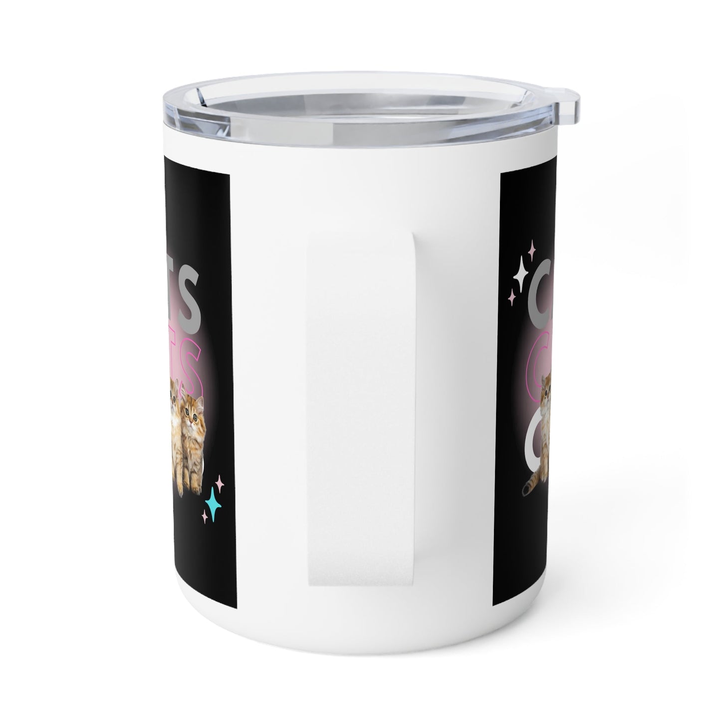 Cats with Coffee Mug, 10oz - Purrfect for Cat Lovers, Gift for Birthdays, Cozy Mornings, Pet Owners, Unique Cat-themed Mug