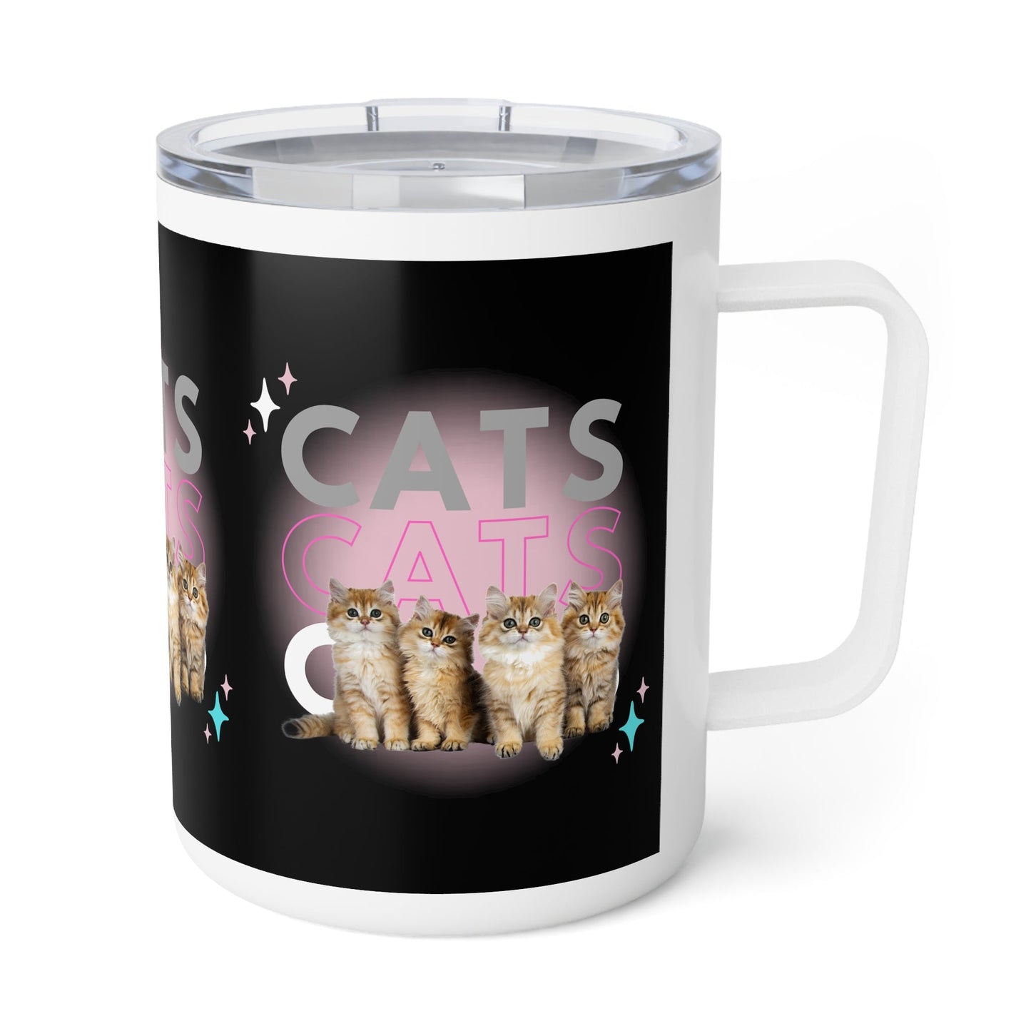 Cats with Coffee Mug, 10oz - Purrfect for Cat Lovers, Gift for Birthdays, Cozy Mornings, Pet Owners, Unique Cat-themed Mug