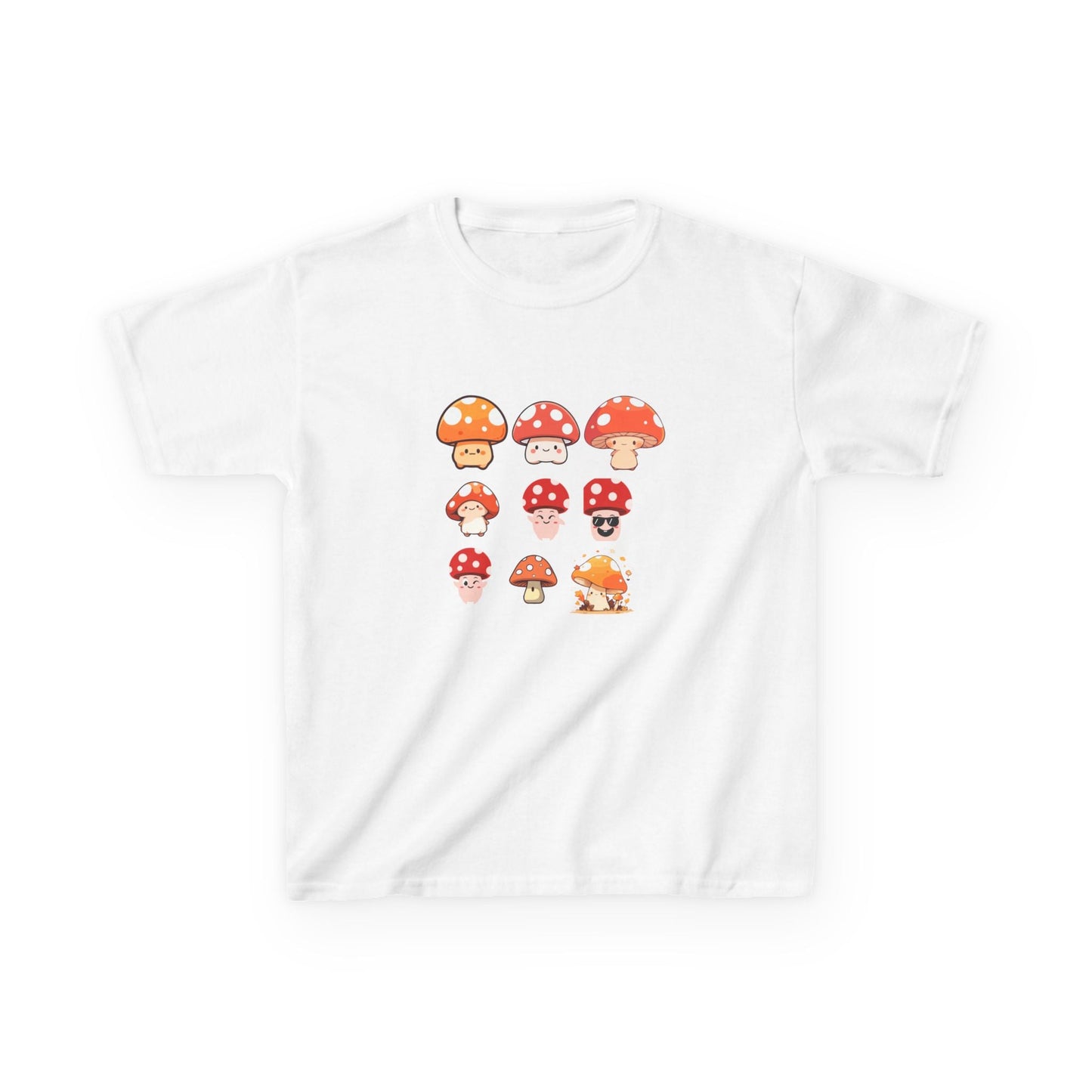 Cute Mushroom Kids Tee, Mushroom Graphic Shirt, Fun Kids T-Shirt for Nature Lovers, Children's Gift, Summer Adventure Wear