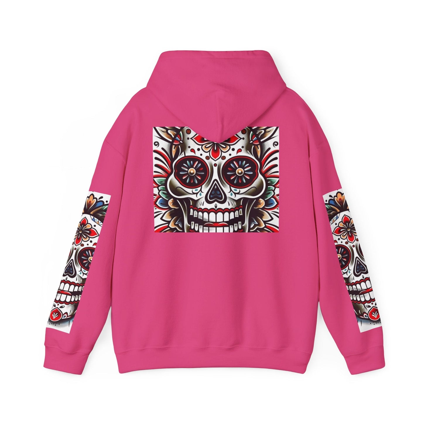 Dia de Los Muertos Skull Hoodie - Unisex Heavy Blend™ - Cozy Sweatshirt for Celebrations