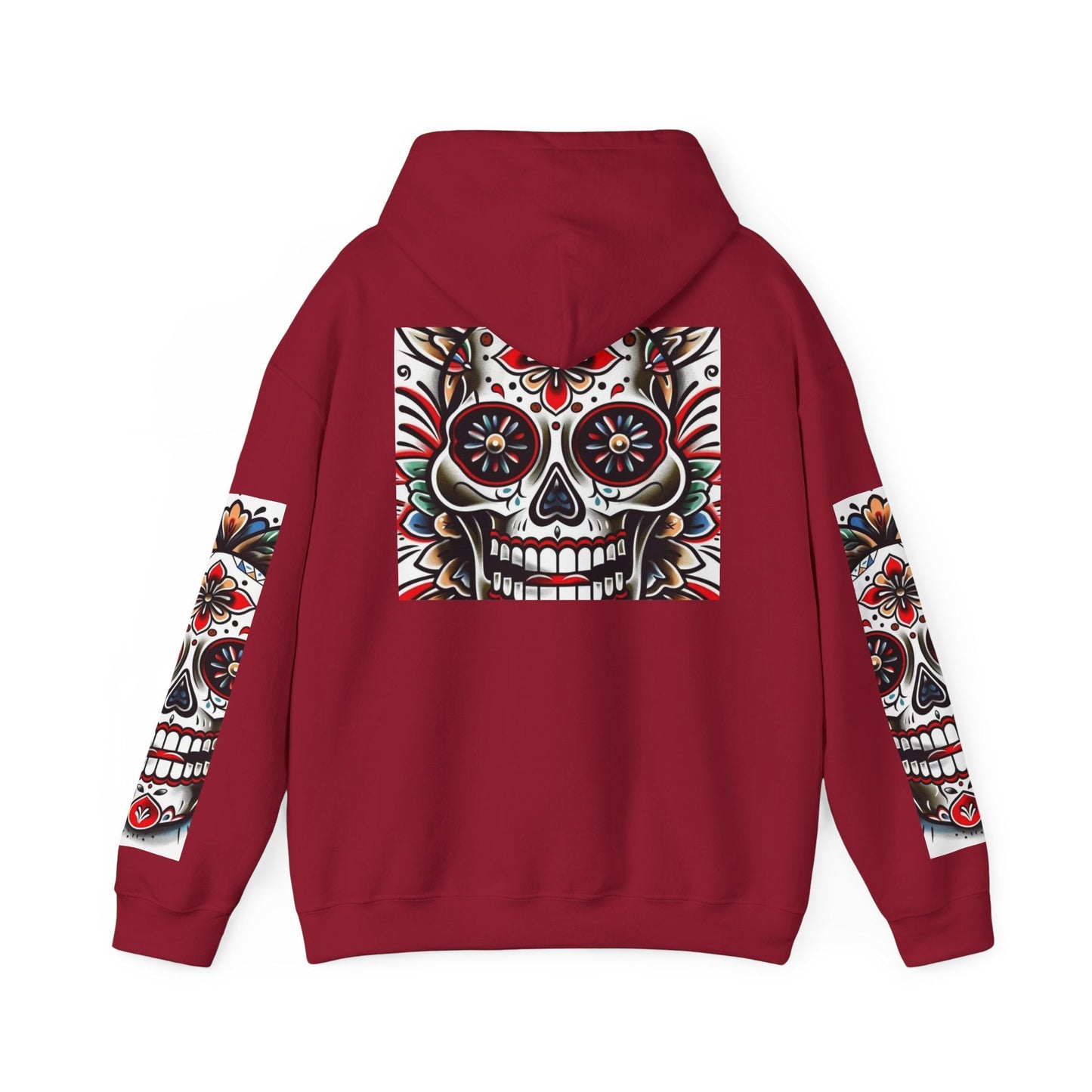 Dia de Los Muertos Skull Hoodie - Unisex Heavy Blend™ - Cozy Sweatshirt for Celebrations