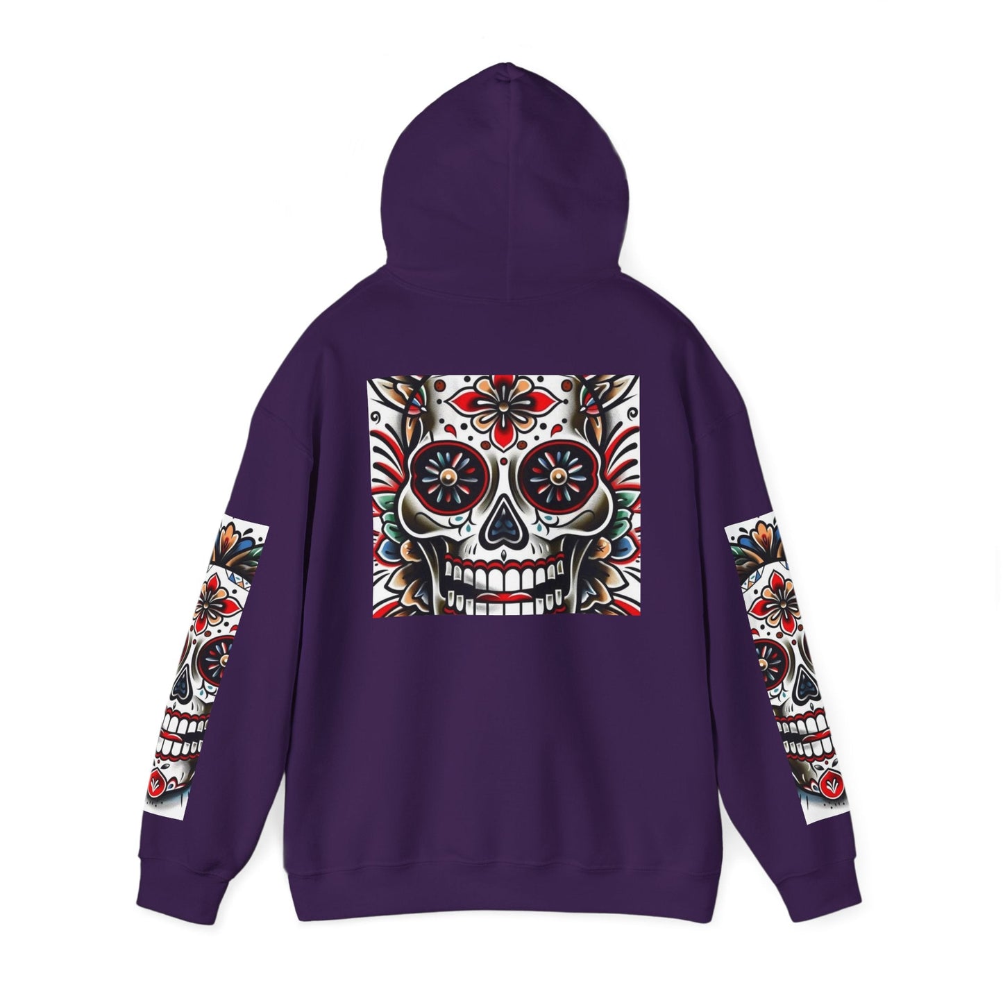 Dia de Los Muertos Skull Hoodie - Unisex Heavy Blend™ - Cozy Sweatshirt for Celebrations