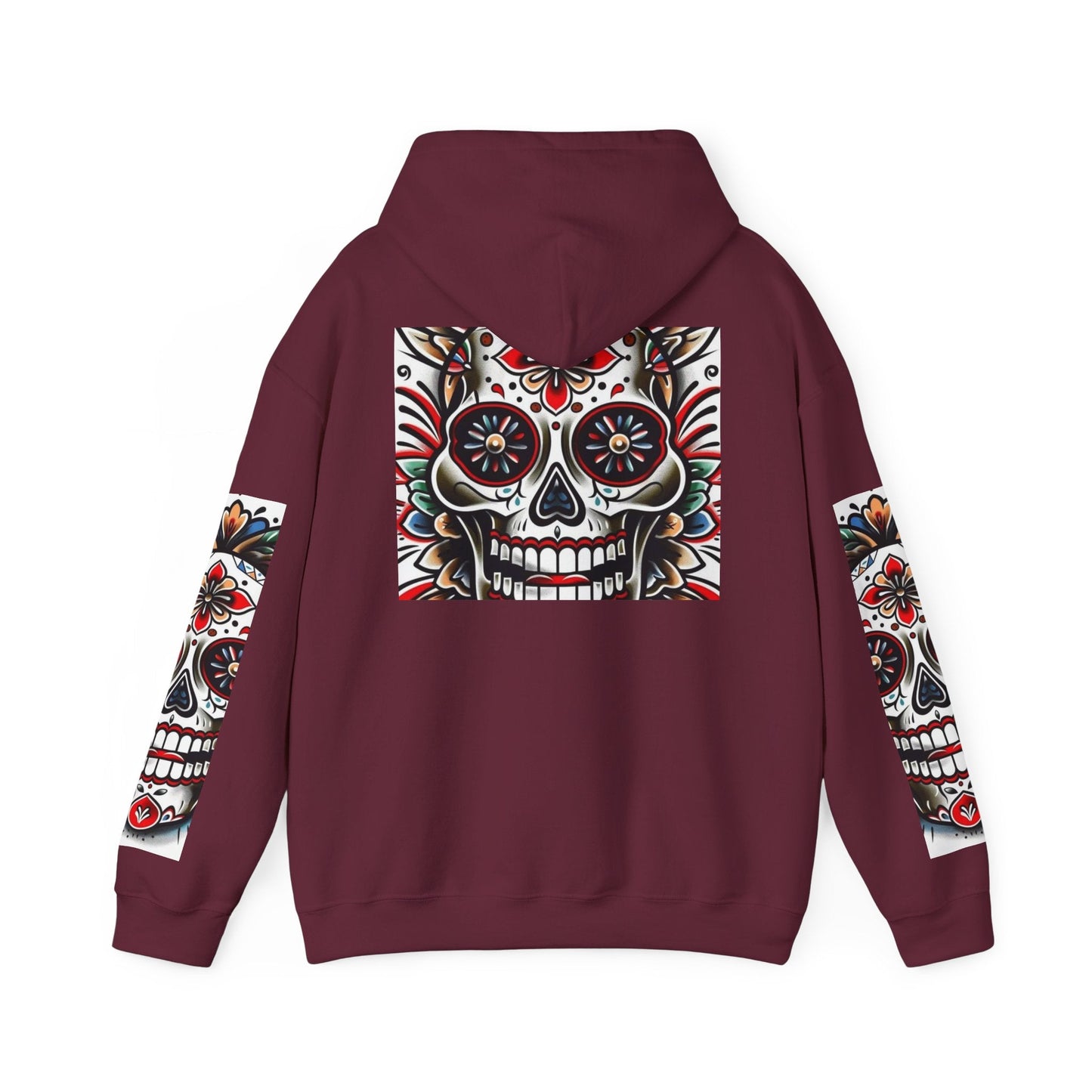 Dia de Los Muertos Skull Hoodie - Unisex Heavy Blend™ - Cozy Sweatshirt for Celebrations