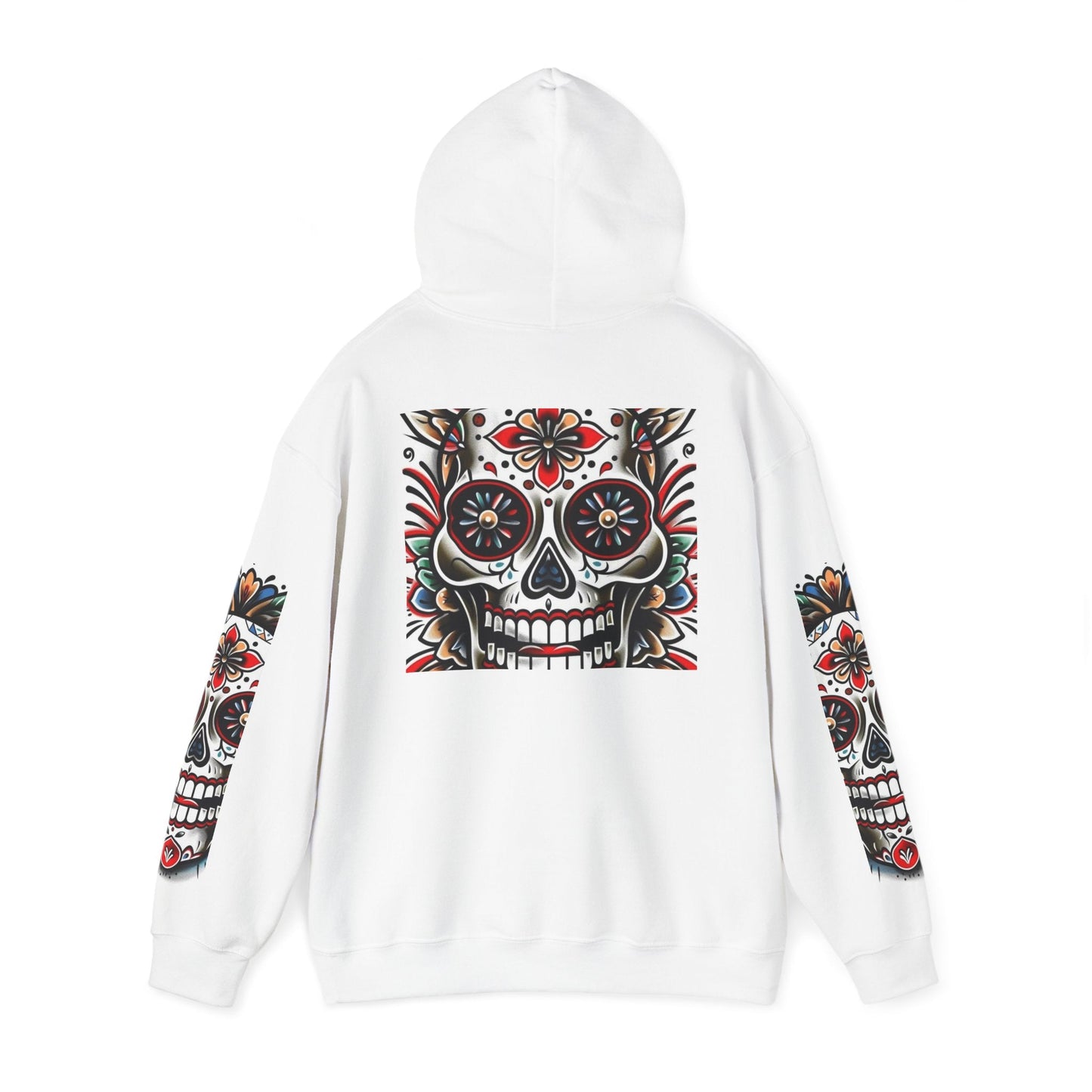 Dia de Los Muertos Skull Hoodie - Unisex Heavy Blend™ - Cozy Sweatshirt for Celebrations