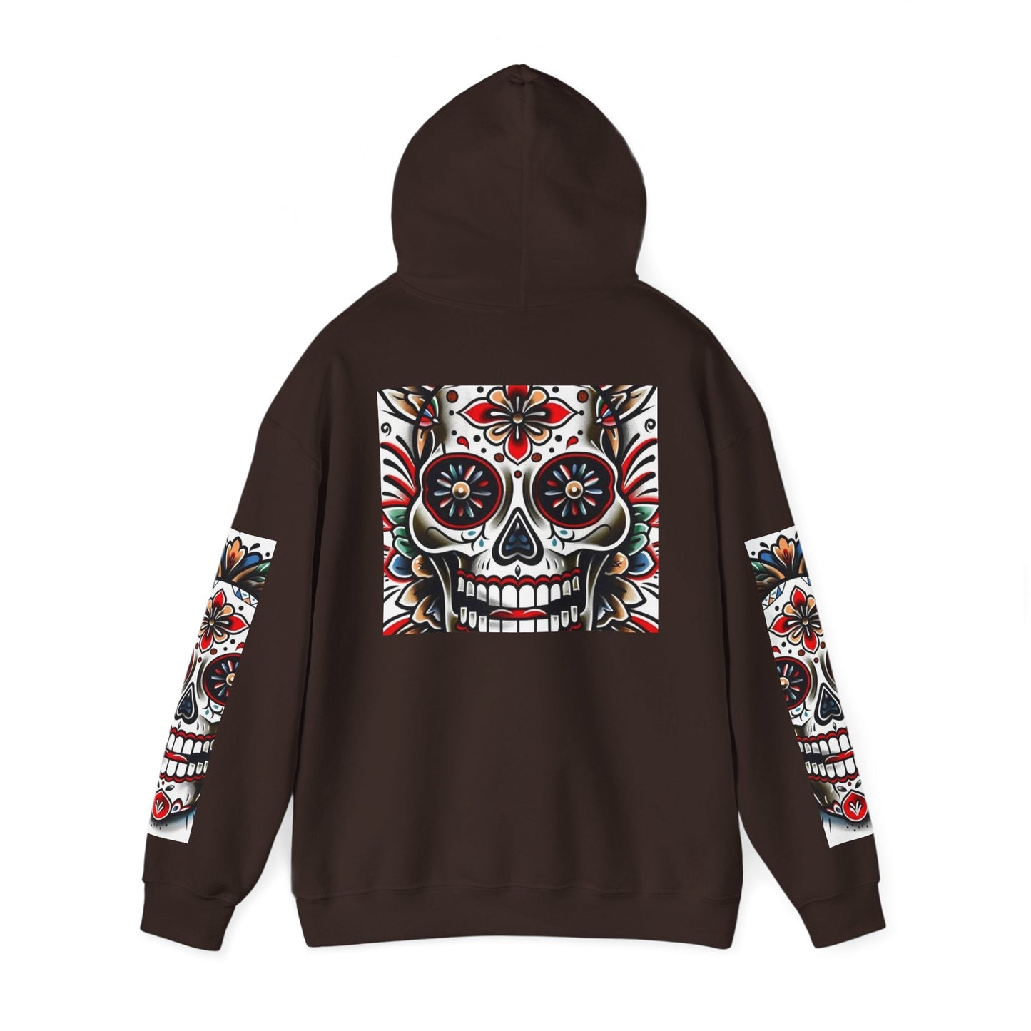 Dia de Los Muertos Skull Hoodie - Unisex Heavy Blend™ - Cozy Sweatshirt for Celebrations