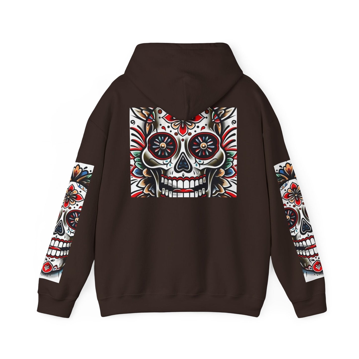 Dia de Los Muertos Skull Hoodie - Unisex Heavy Blend™ - Cozy Sweatshirt for Celebrations