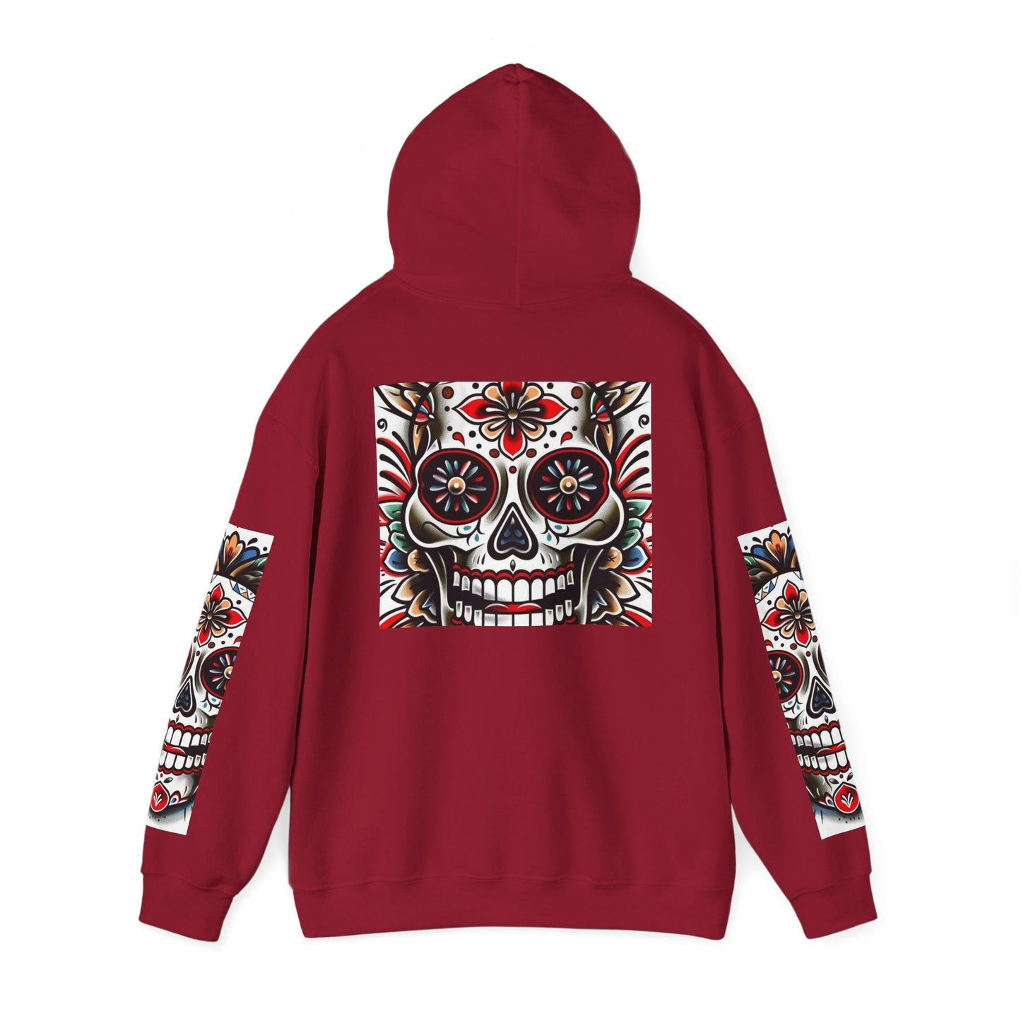 Dia de Los Muertos Skull Hoodie - Unisex Heavy Blend™ - Cozy Sweatshirt for Celebrations