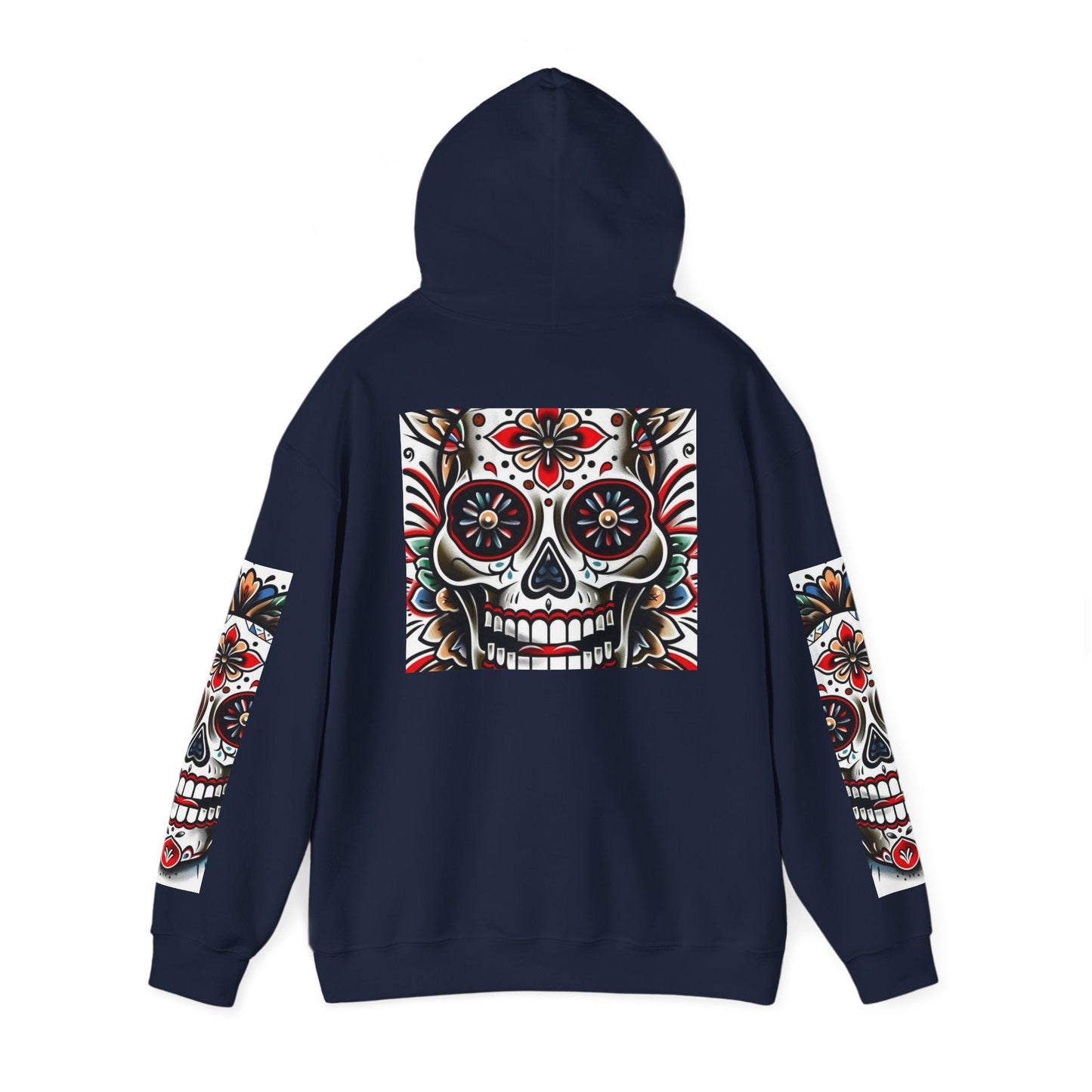 Dia de Los Muertos Skull Hoodie - Unisex Heavy Blend™ - Cozy Sweatshirt for Celebrations