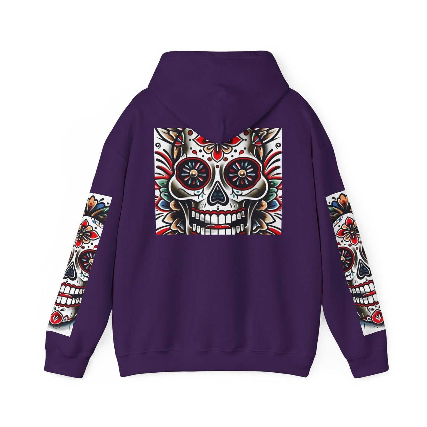 Dia de Los Muertos Skull Hoodie - Unisex Heavy Blend™ - Cozy Sweatshirt for Celebrations