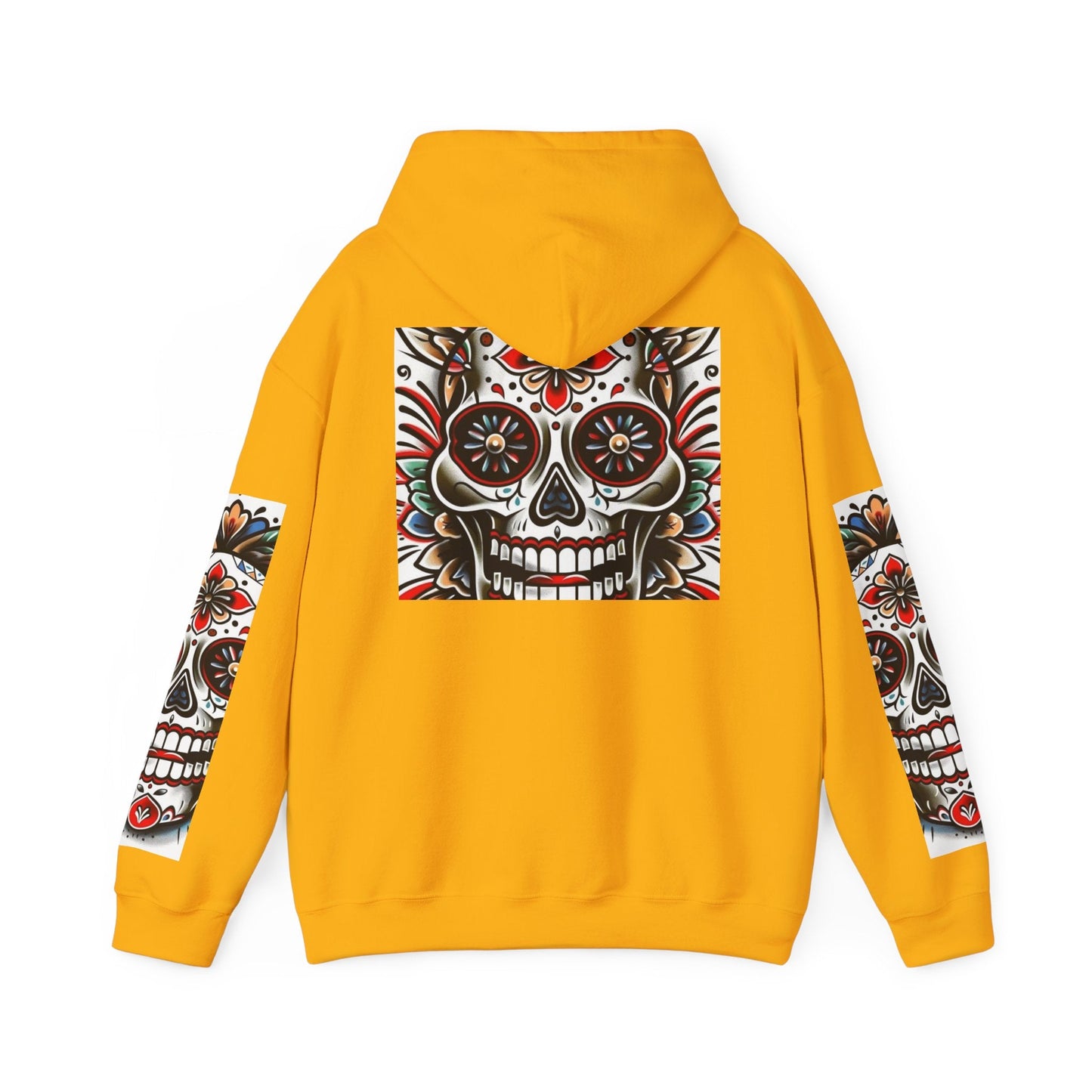 Dia de Los Muertos Skull Hoodie - Unisex Heavy Blend™ - Cozy Sweatshirt for Celebrations
