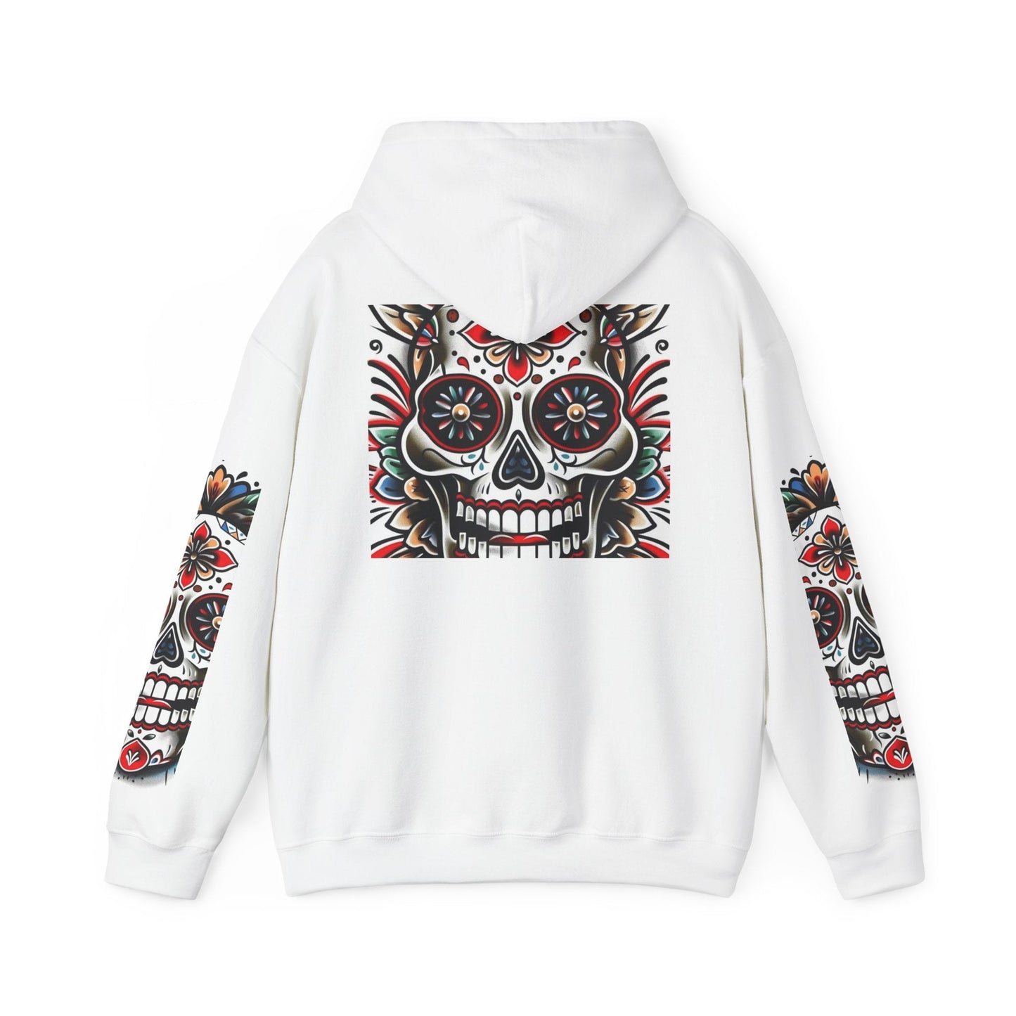 Dia de Los Muertos Skull Hoodie - Unisex Heavy Blend™ - Cozy Sweatshirt for Celebrations
