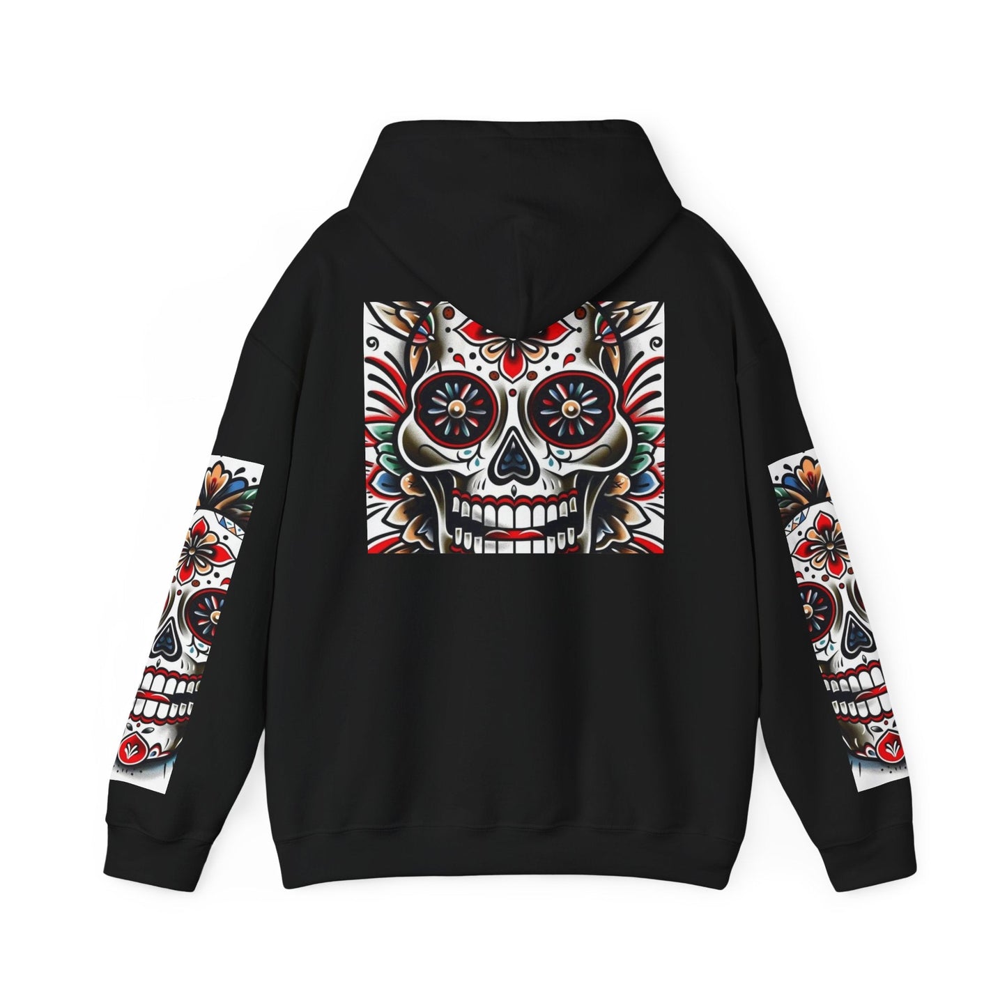 Dia de Los Muertos Skull Hoodie - Unisex Heavy Blend™ - Cozy Sweatshirt for Celebrations