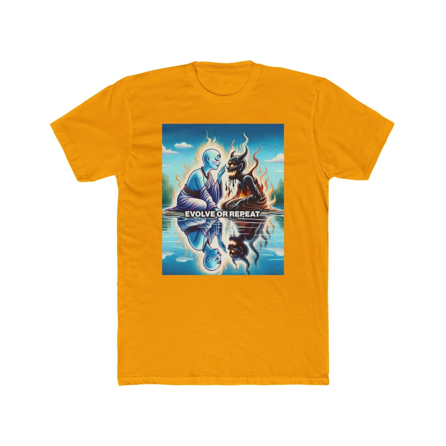 Evolve or Repeat Unisex Cotton Crew Tee - Motivational Graphic T-Shirt