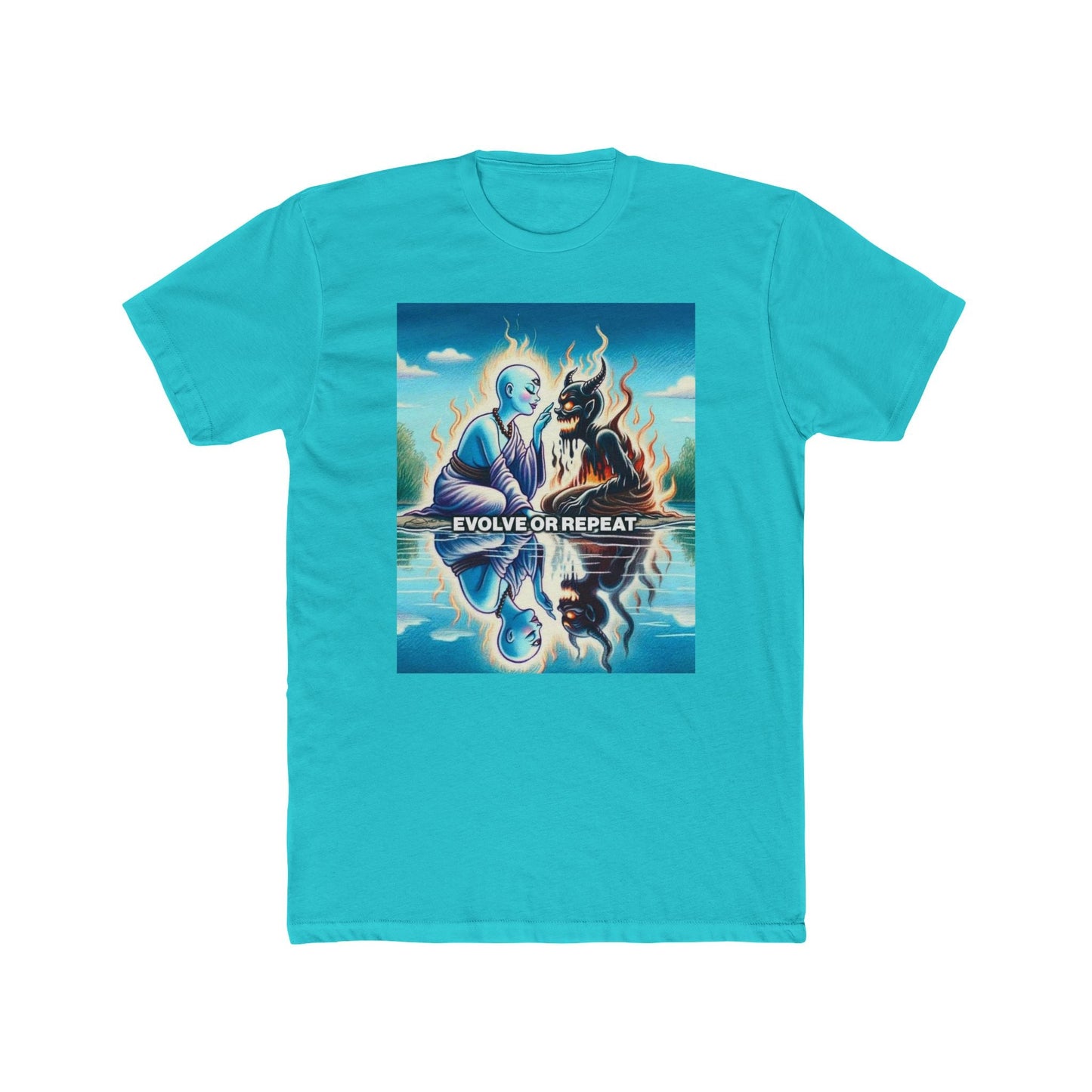 Evolve or Repeat Unisex Cotton Crew Tee - Motivational Graphic T-Shirt