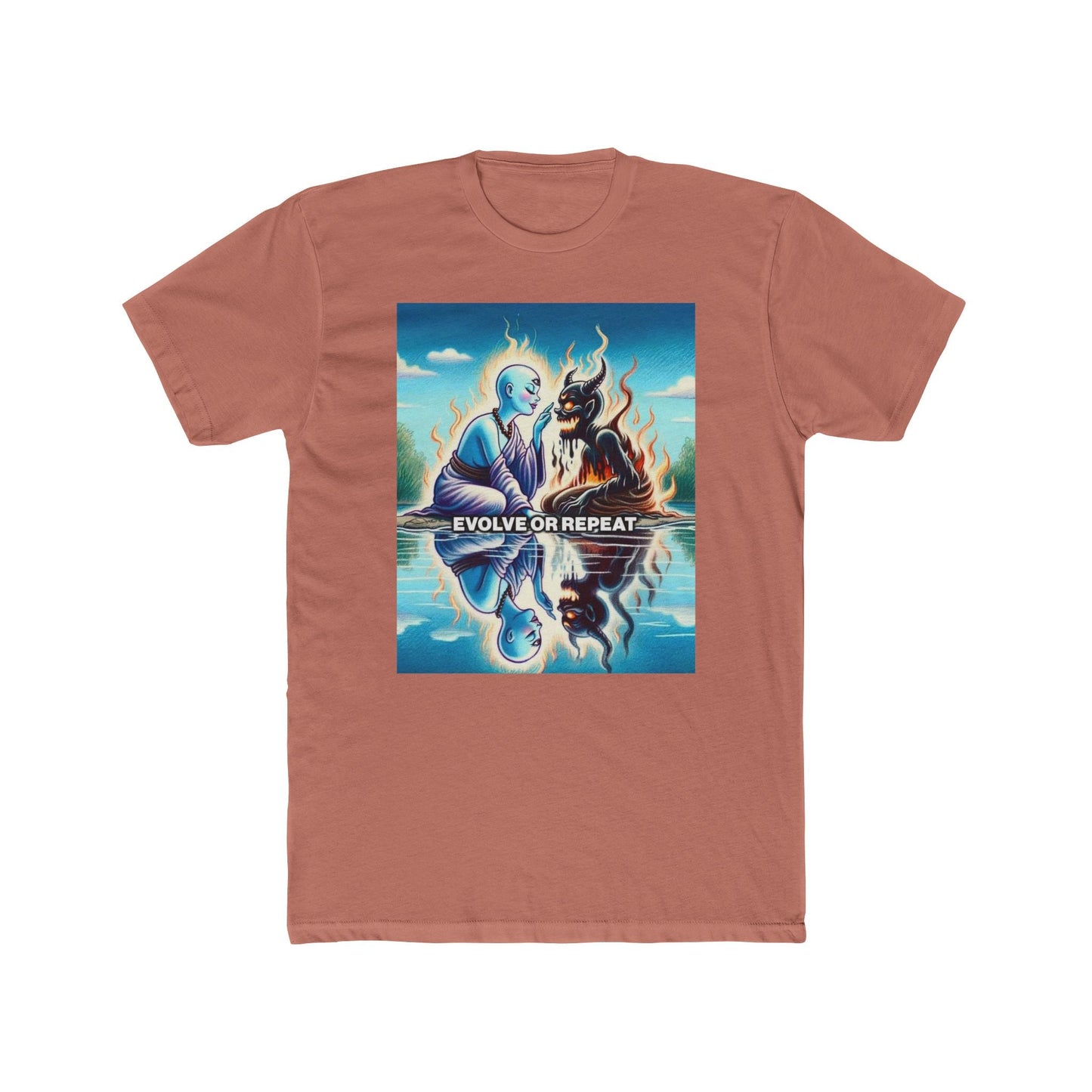 Evolve or Repeat Unisex Cotton Crew Tee - Motivational Graphic T-Shirt