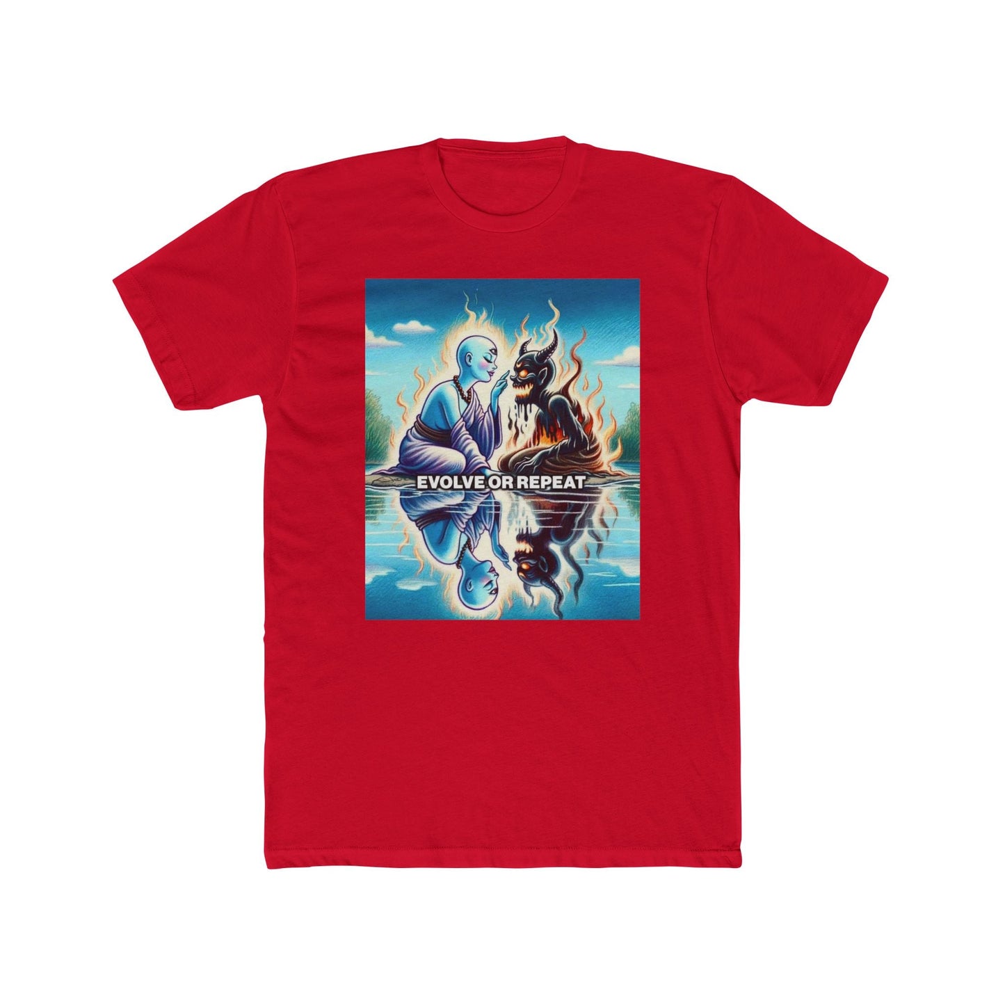 Evolve or Repeat Unisex Cotton Crew Tee - Motivational Graphic T-Shirt