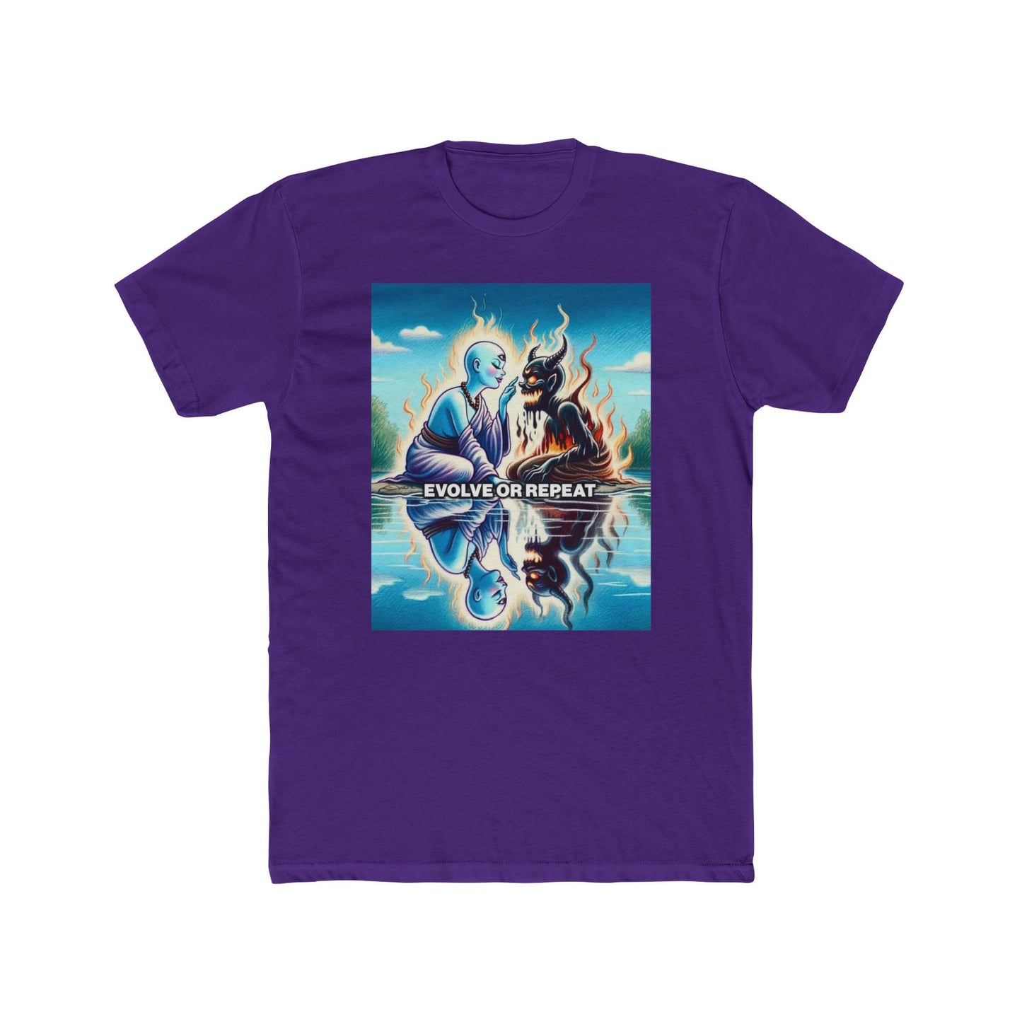 Evolve or Repeat Unisex Cotton Crew Tee - Motivational Graphic T-Shirt