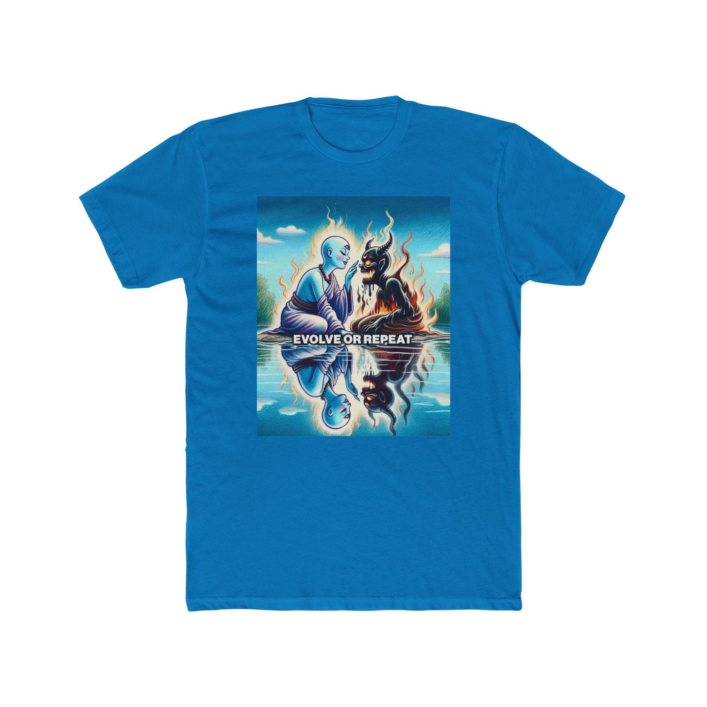 Evolve or Repeat Unisex Cotton Crew Tee - Motivational Graphic T-Shirt