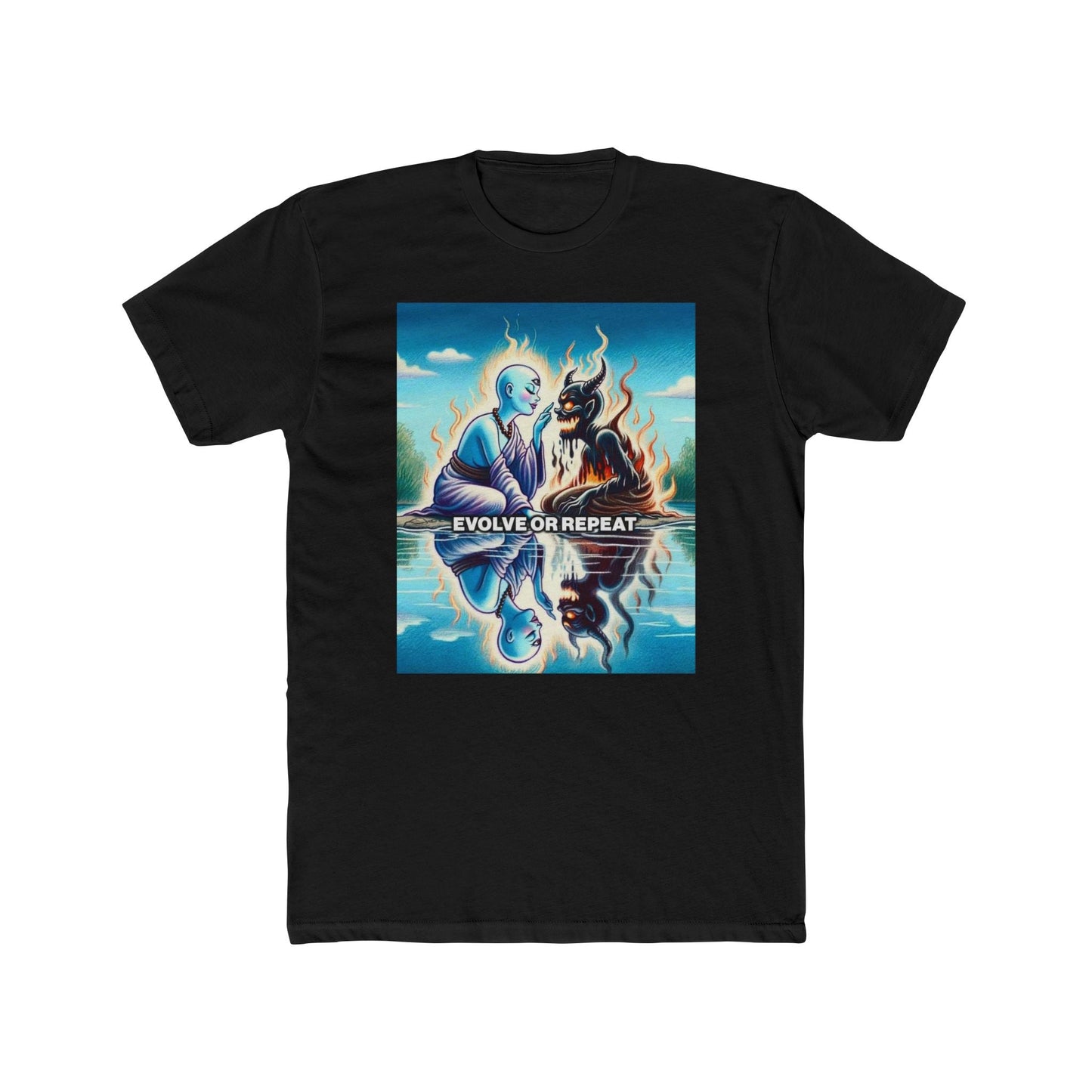 Evolve or Repeat Unisex Cotton Crew Tee - Motivational Graphic T-Shirt