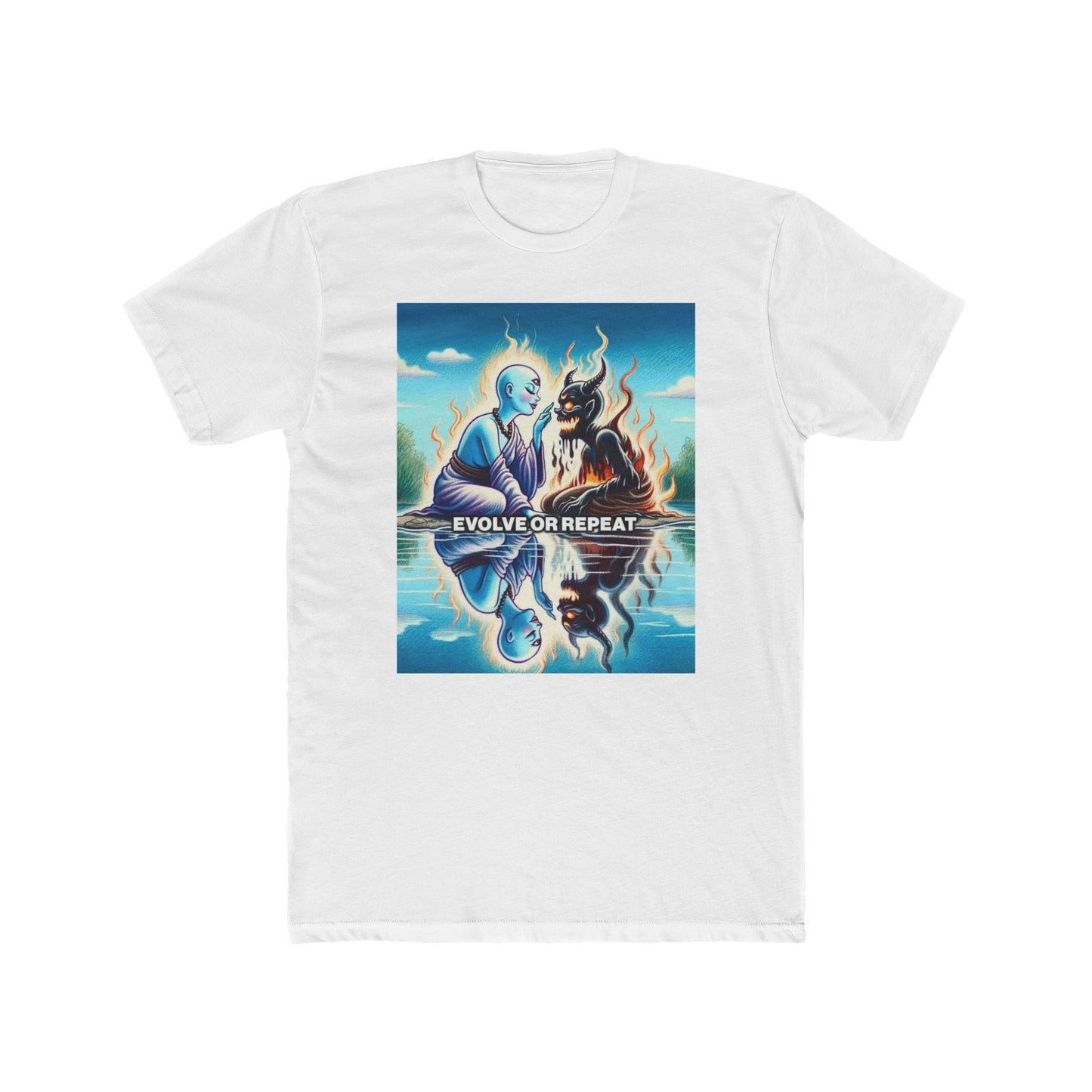 Evolve or Repeat Unisex Cotton Crew Tee - Motivational Graphic T-Shirt