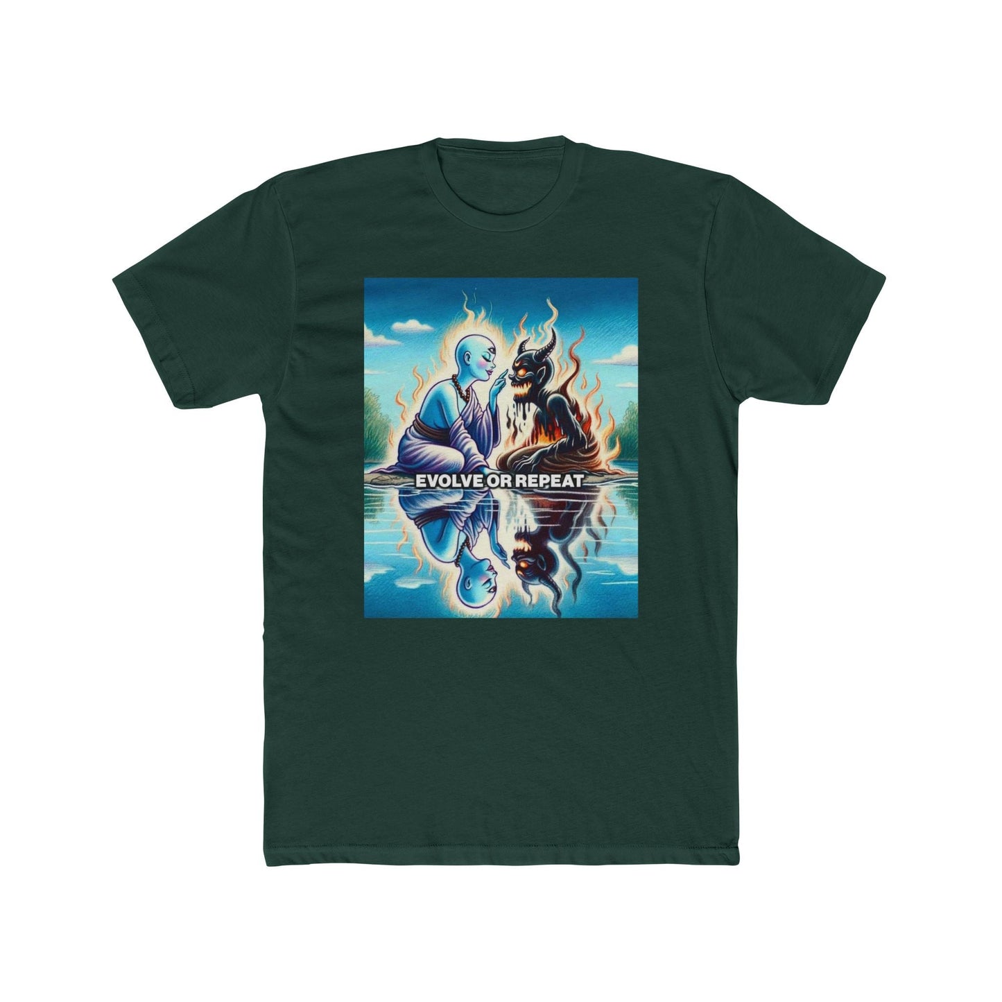 Evolve or Repeat Unisex Cotton Crew Tee - Motivational Graphic T-Shirt