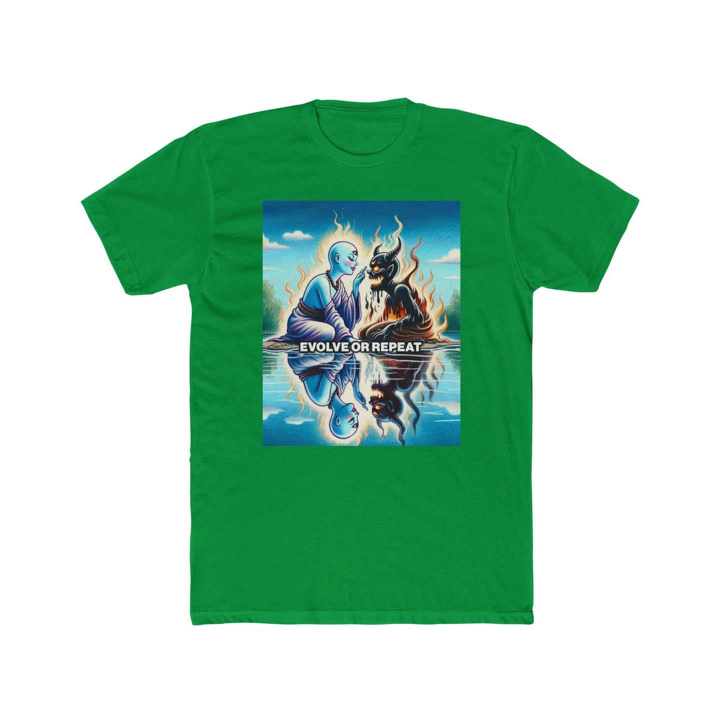 Evolve or Repeat Unisex Cotton Crew Tee - Motivational Graphic T-Shirt