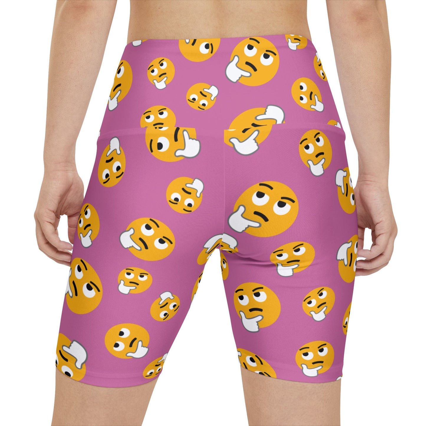 Fun Emoji Women's Workout Shorts - Perfect for Gym and Casual Wear