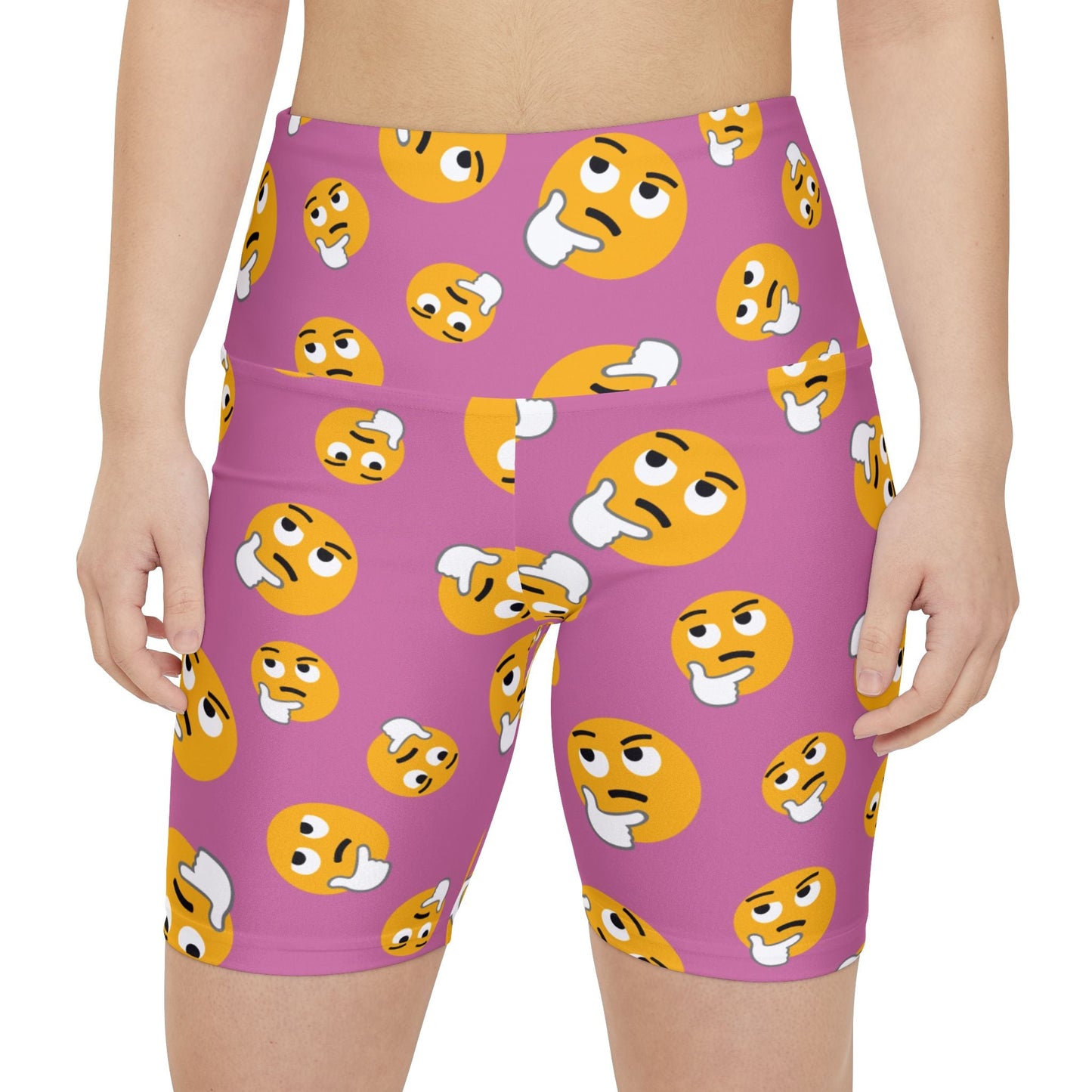 Fun Emoji Women's Workout Shorts - Perfect for Gym and Casual Wear