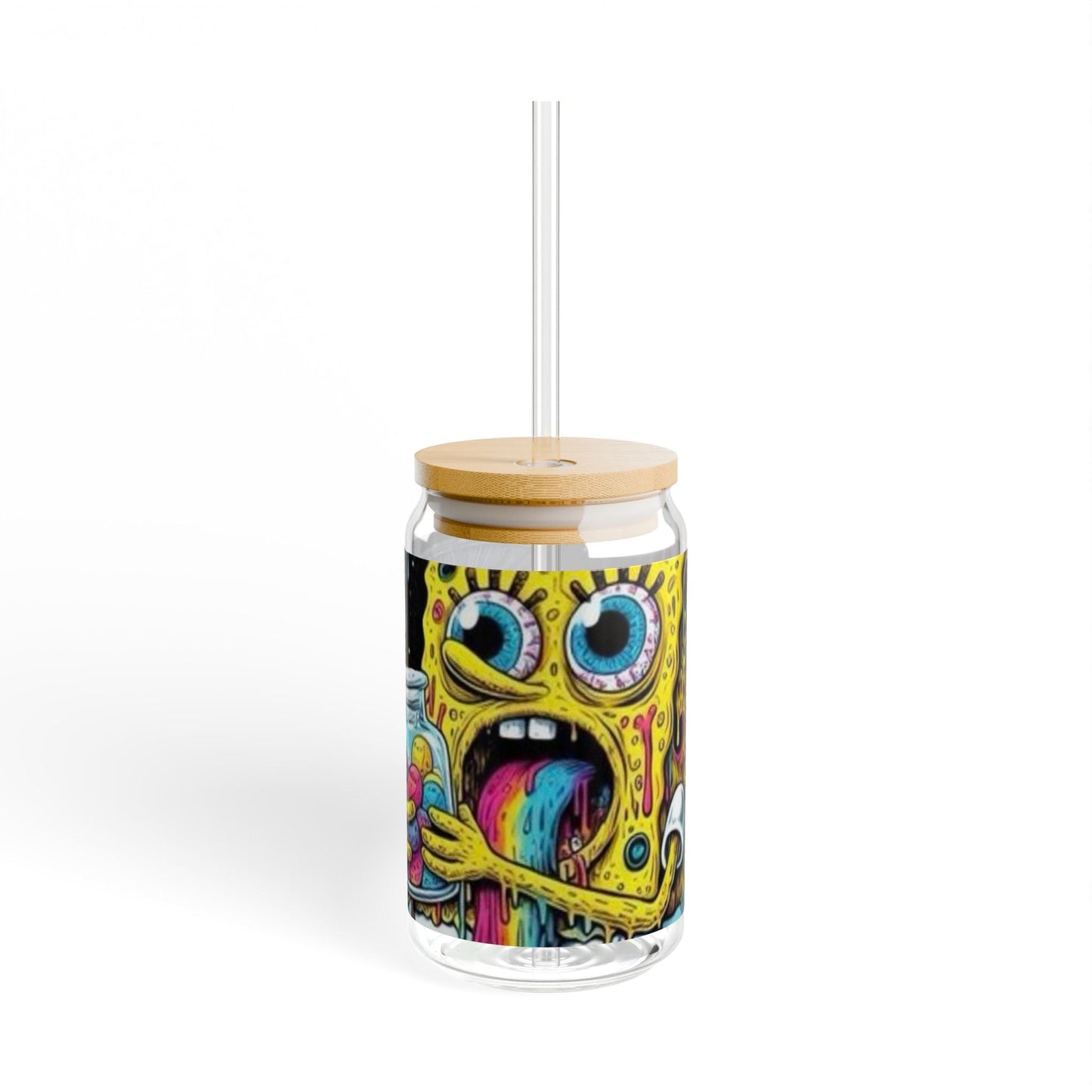 Funko-Inspired 16oz Sipper Glass with Colorful Design | Perfect for Parties and Summer Gatherings