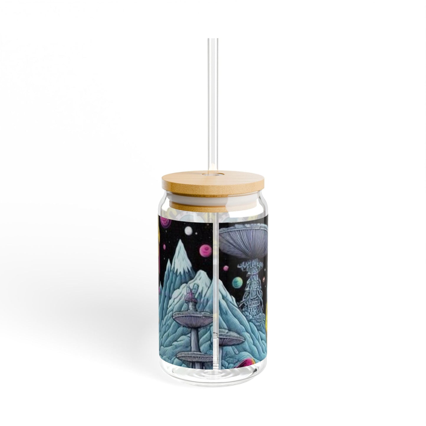 Funko-Inspired 16oz Sipper Glass with Colorful Design | Perfect for Parties and Summer Gatherings