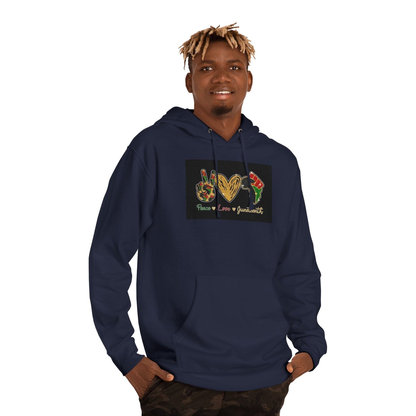 Love & Peace Unisex Hooded Sweatshirt, Bohemian Sweatshirt, Gift for Friends, Cozy Hoodie, Festival Wear