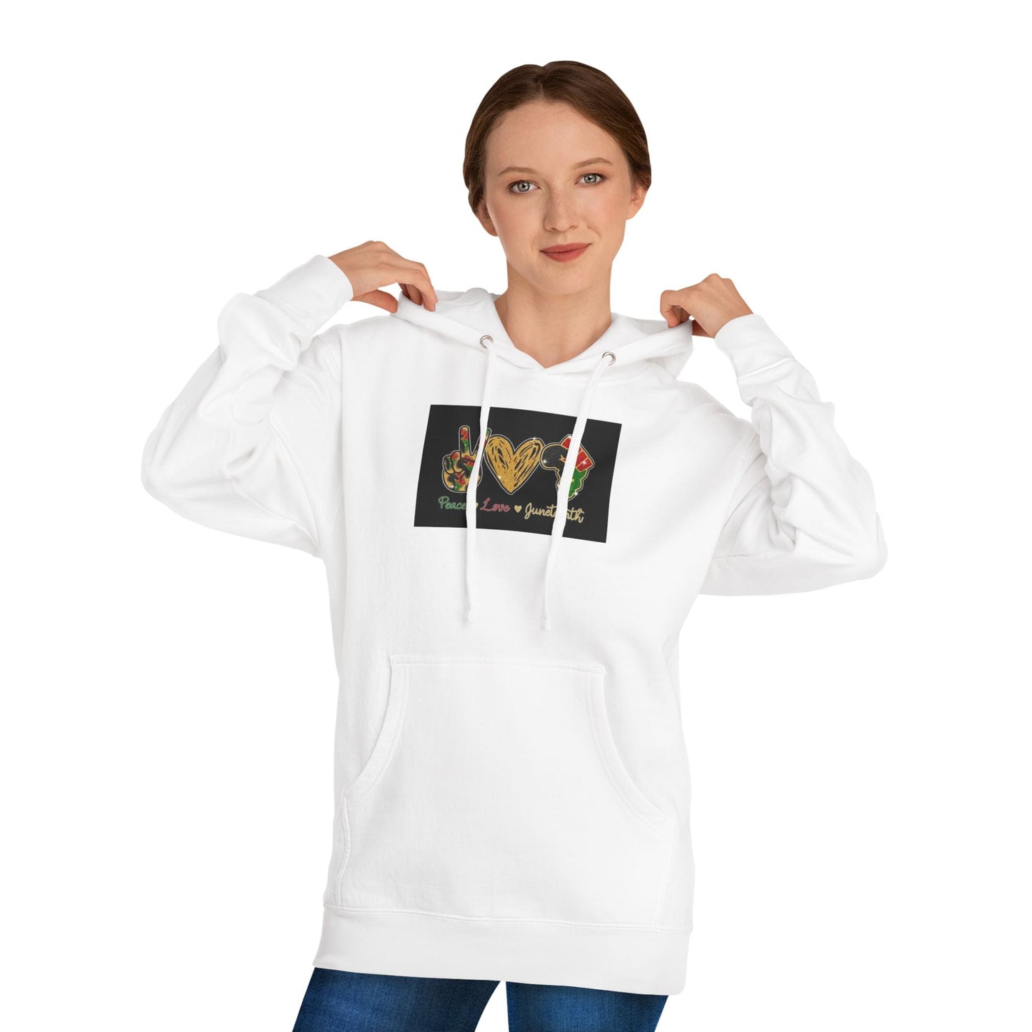 Love & Peace Unisex Hooded Sweatshirt, Bohemian Sweatshirt, Gift for Friends, Cozy Hoodie, Festival Wear