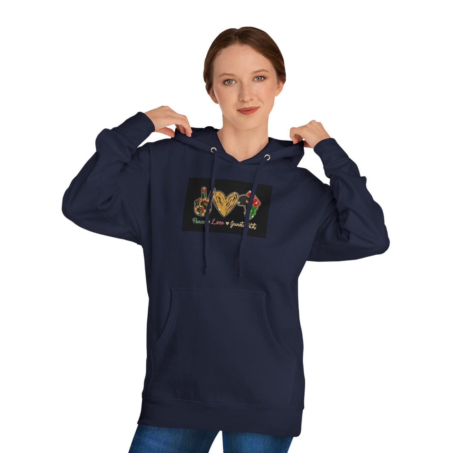 Love & Peace Unisex Hooded Sweatshirt, Bohemian Sweatshirt, Gift for Friends, Cozy Hoodie, Festival Wear