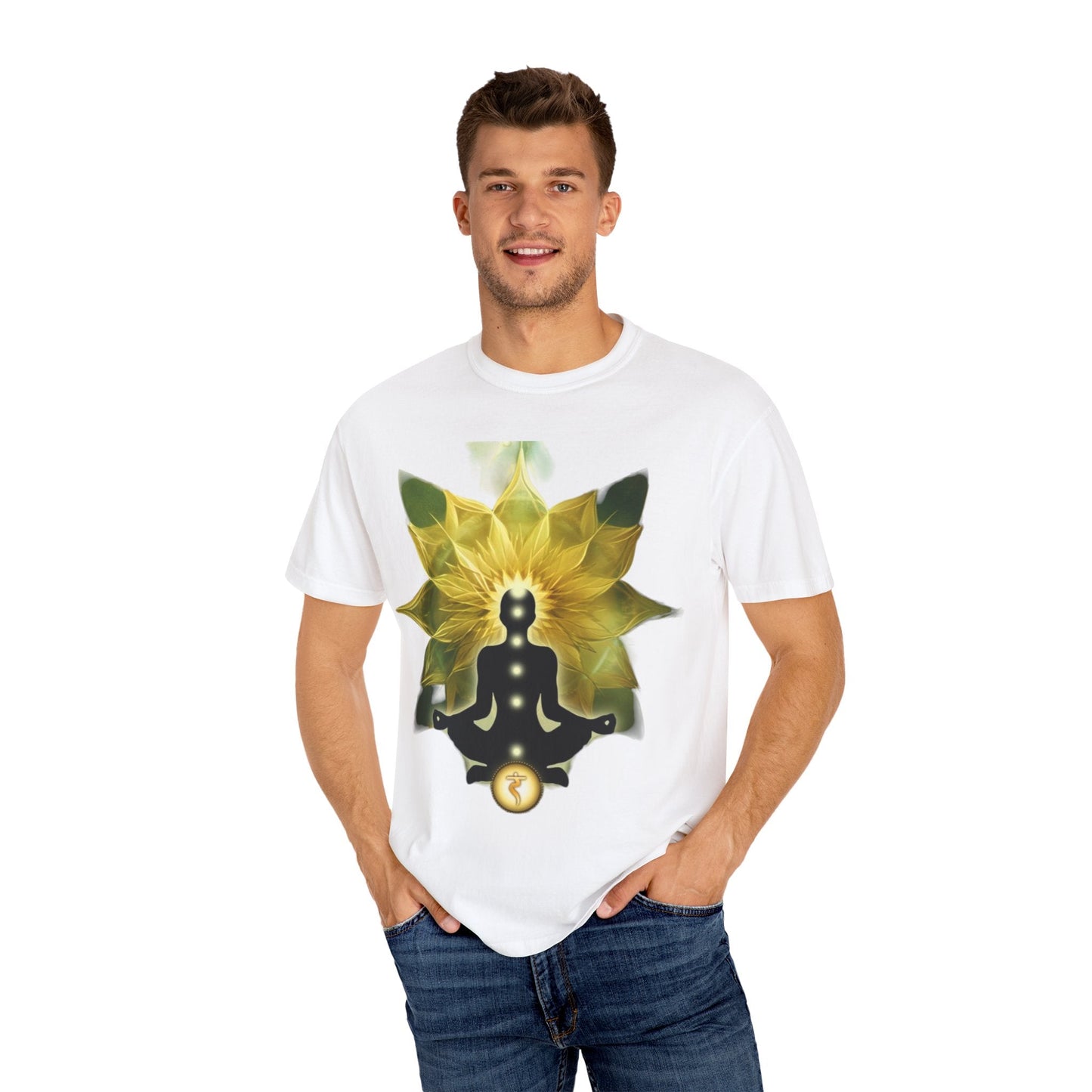 Mindful Meditation T-Shirt | Spiritual Garment-Dyed Tee for Yoga Lovers, Gift for Wellness Enthusiasts, Perfect for Birthdays, Mindfulness