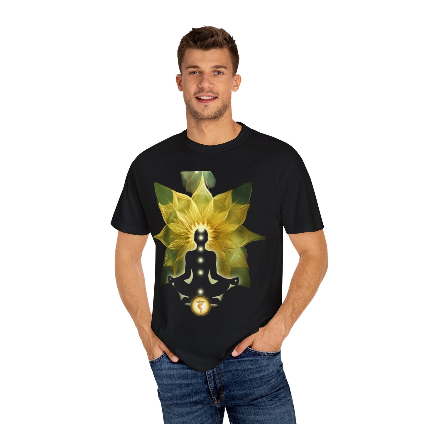 Mindful Meditation T-Shirt | Spiritual Garment-Dyed Tee for Yoga Lovers, Gift for Wellness Enthusiasts, Perfect for Birthdays, Mindfulness