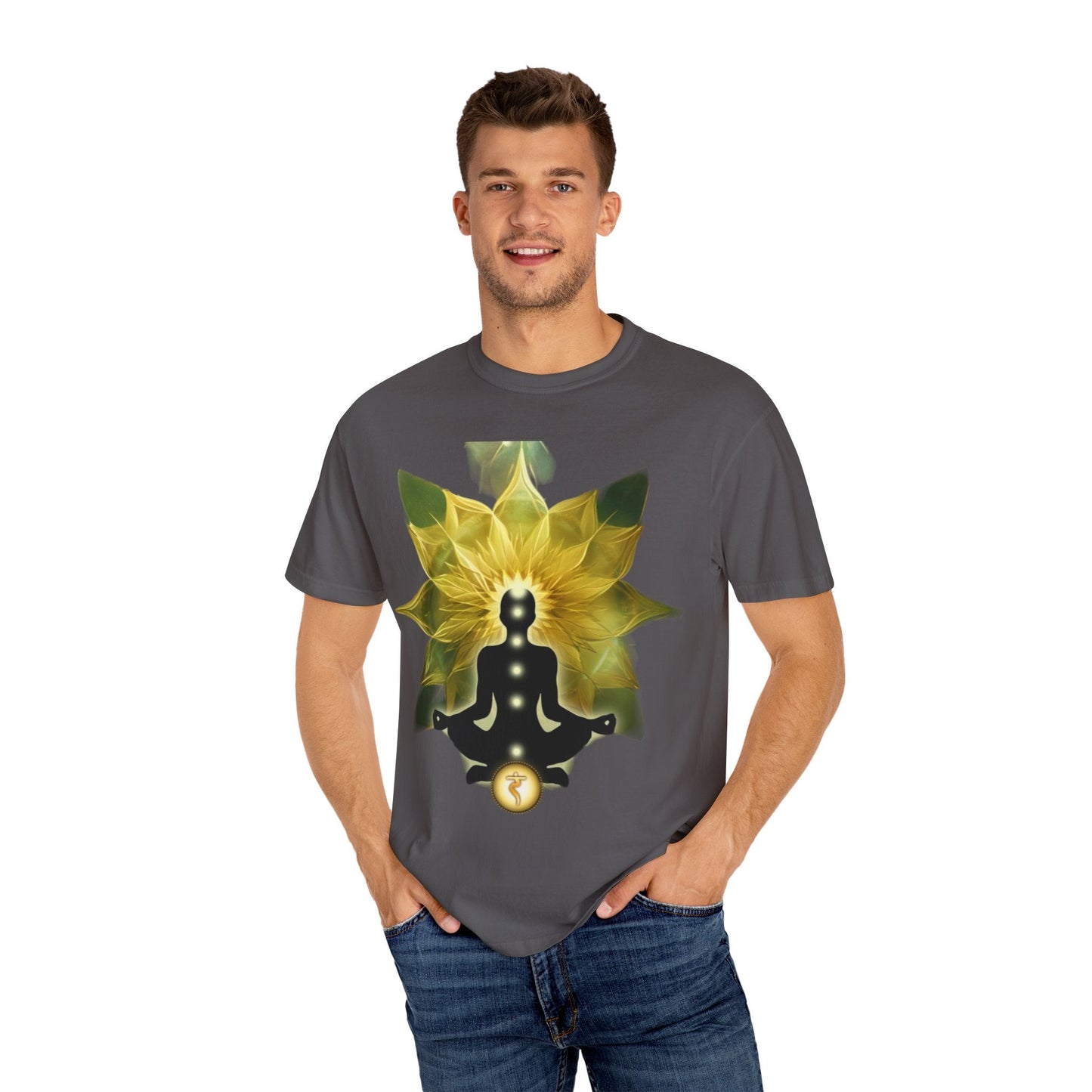 Mindful Meditation T-Shirt | Spiritual Garment-Dyed Tee for Yoga Lovers, Gift for Wellness Enthusiasts, Perfect for Birthdays, Mindfulness