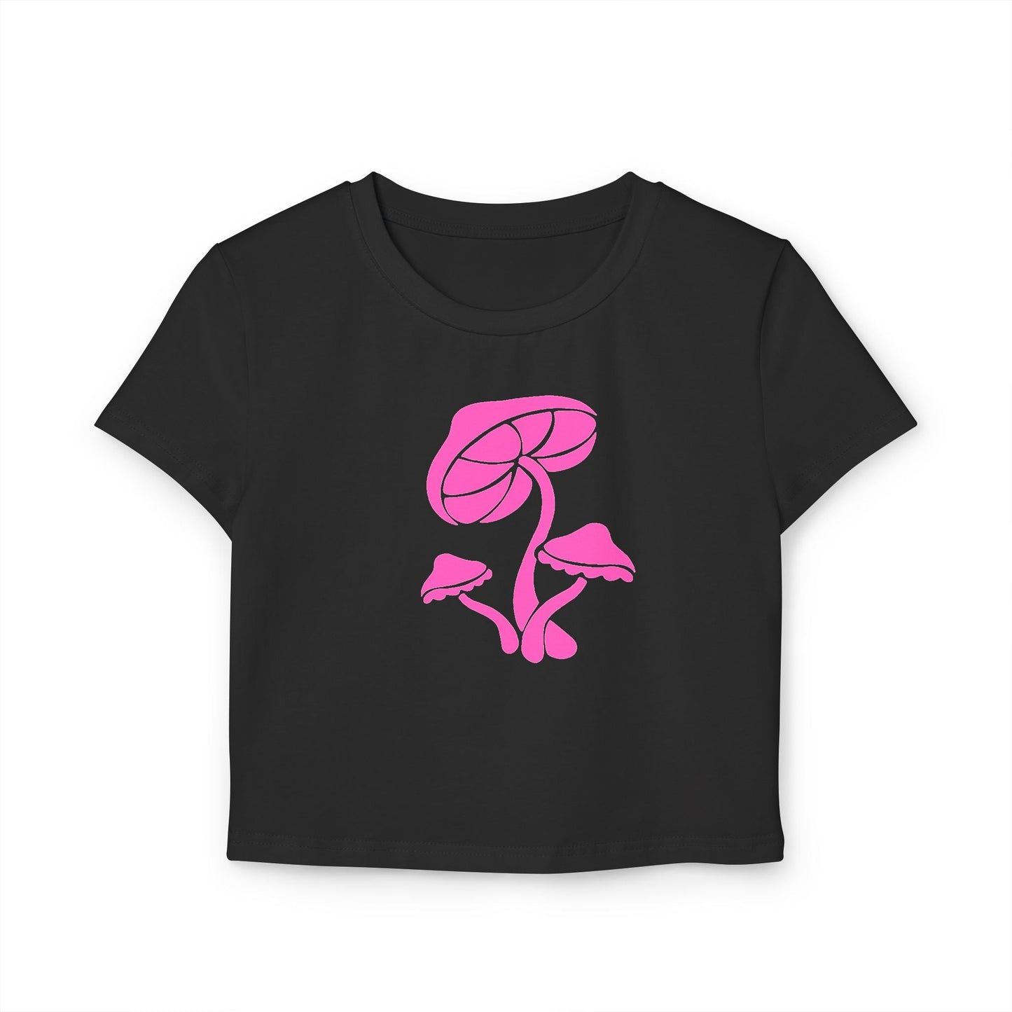 Mushroom Fun Women's Baby Tee, Cute Fungi Shirt, Nature Lover Gift, Gardening Tee, Whimsical T-Shirt, Hippie Top