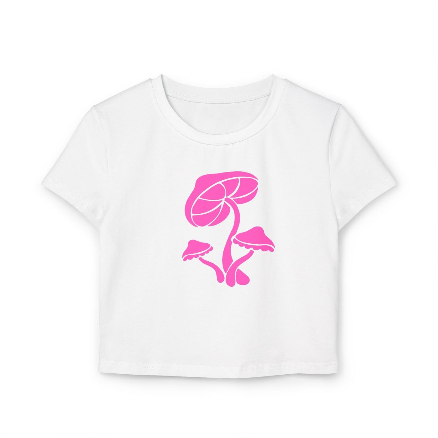 Mushroom Fun Women's Baby Tee, Cute Fungi Shirt, Nature Lover Gift, Gardening Tee, Whimsical T-Shirt, Hippie Top