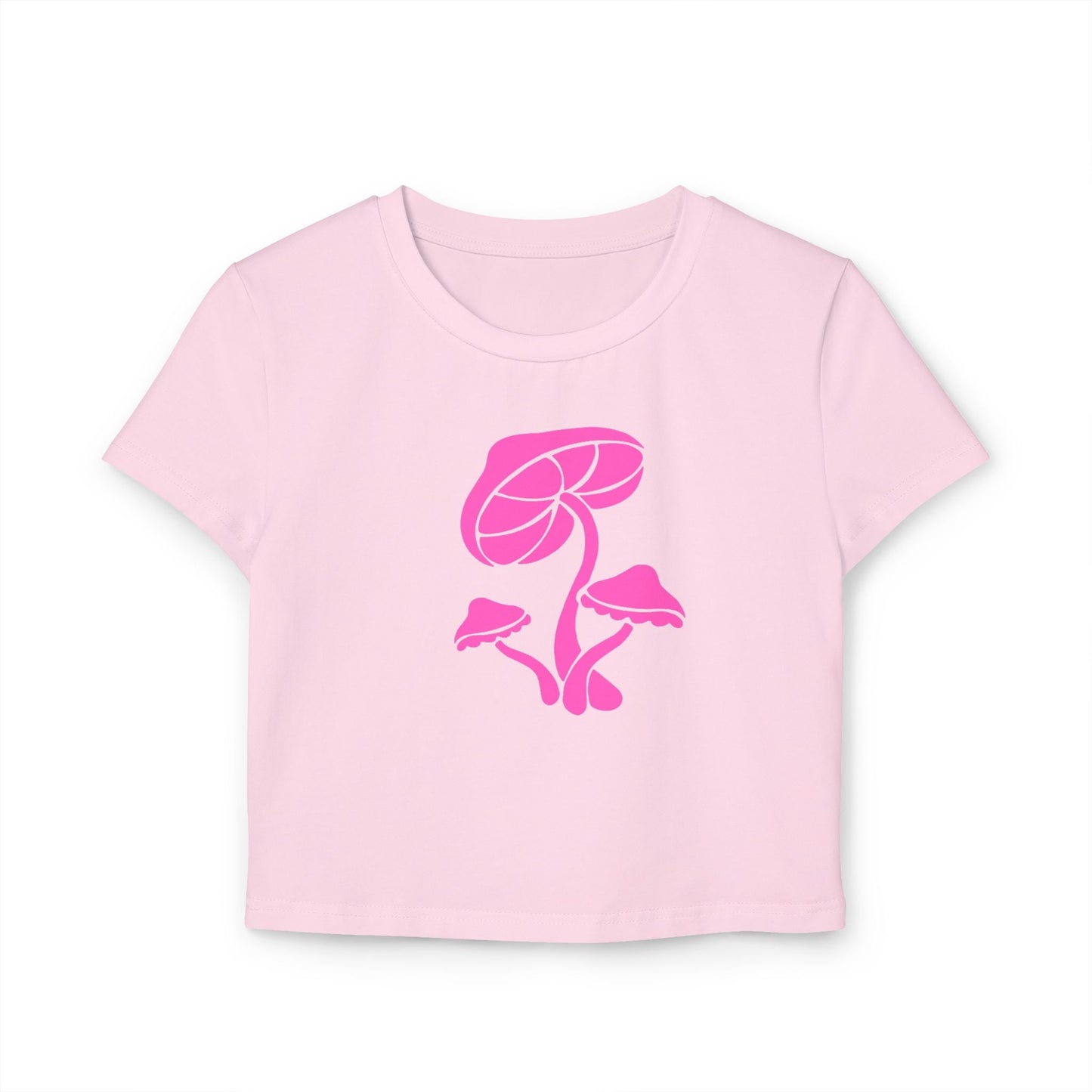 Mushroom Fun Women's Baby Tee, Cute Fungi Shirt, Nature Lover Gift, Gardening Tee, Whimsical T-Shirt, Hippie Top