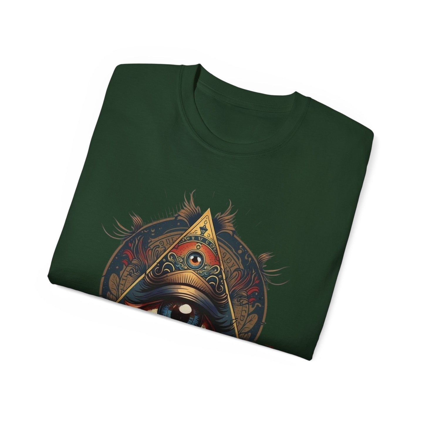 Mystical Eye Unisex Cotton Tee, Bohemian T-Shirt, Spiritual Graphic Tee, Casual Wear, Perfect for Festivals, Gift for All Occasions
