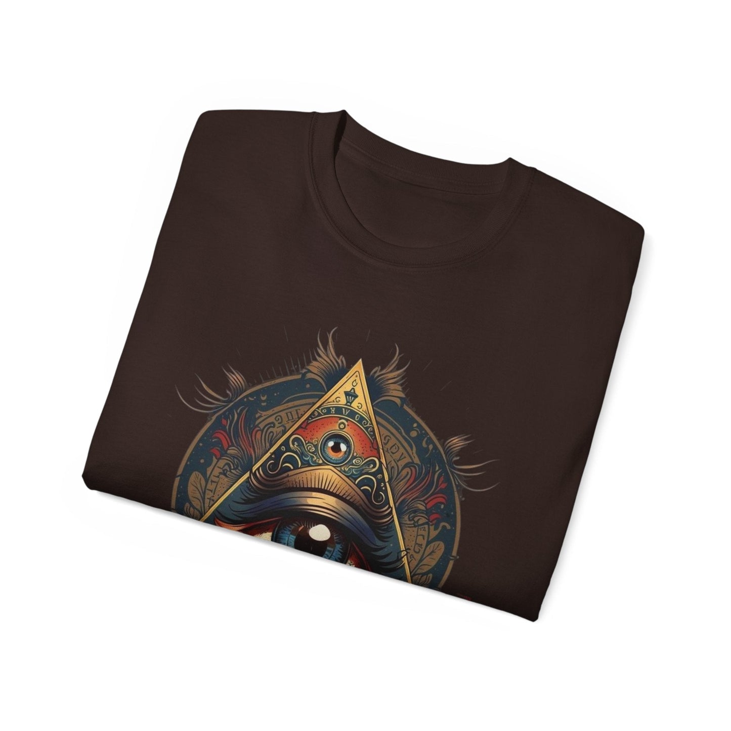 Mystical Eye Unisex Cotton Tee, Bohemian T-Shirt, Spiritual Graphic Tee, Casual Wear, Perfect for Festivals, Gift for All Occasions