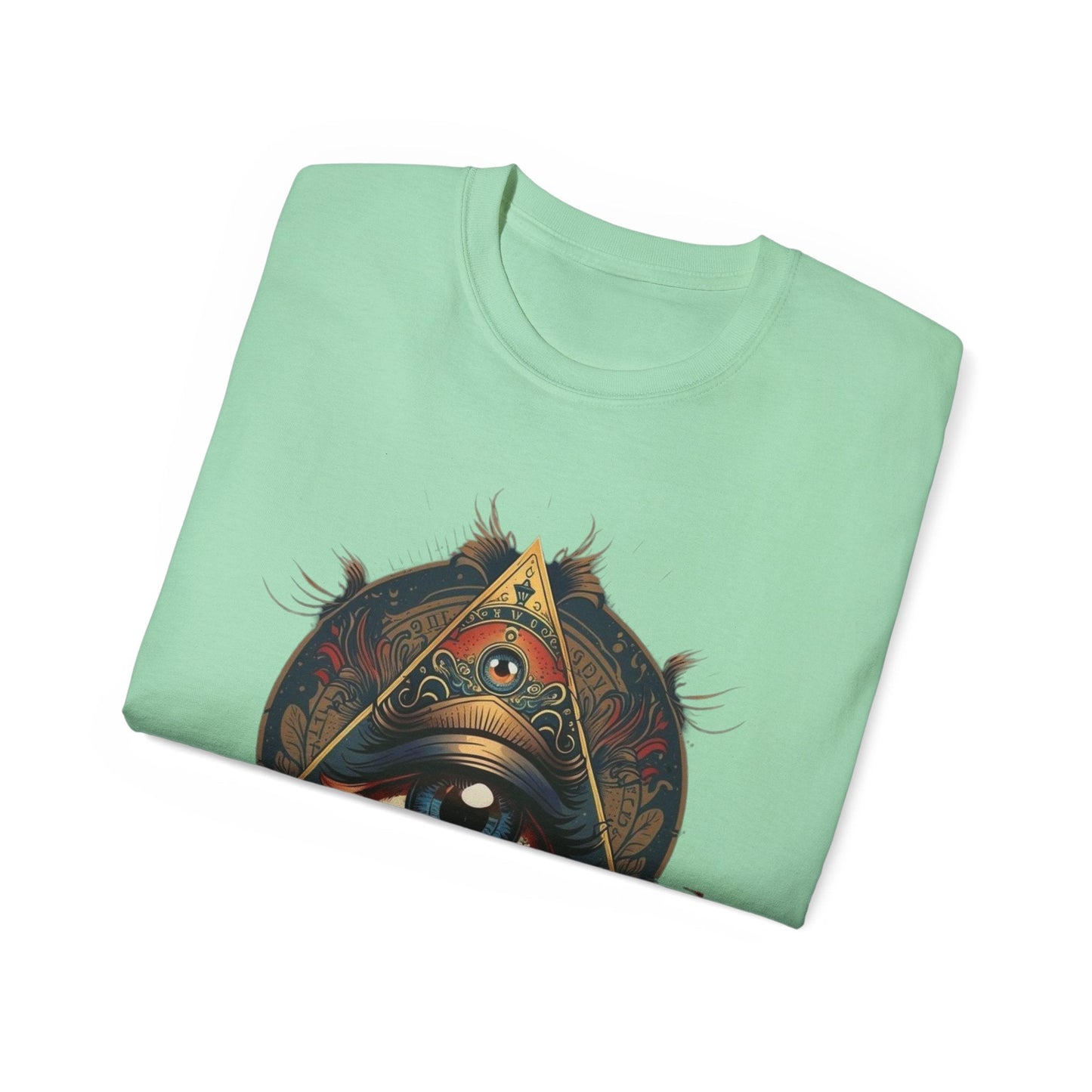 Mystical Eye Unisex Cotton Tee, Bohemian T-Shirt, Spiritual Graphic Tee, Casual Wear, Perfect for Festivals, Gift for All Occasions