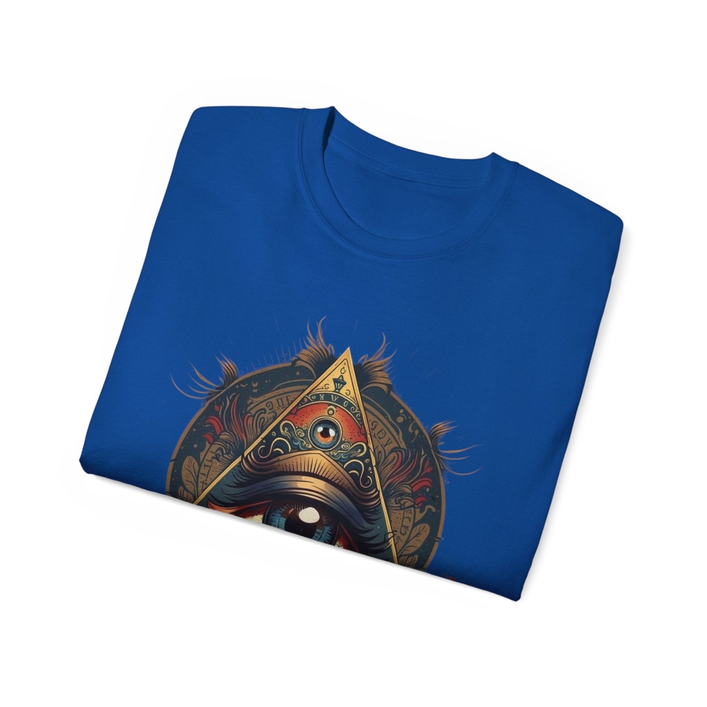 Mystical Eye Unisex Cotton Tee, Bohemian T-Shirt, Spiritual Graphic Tee, Casual Wear, Perfect for Festivals, Gift for All Occasions