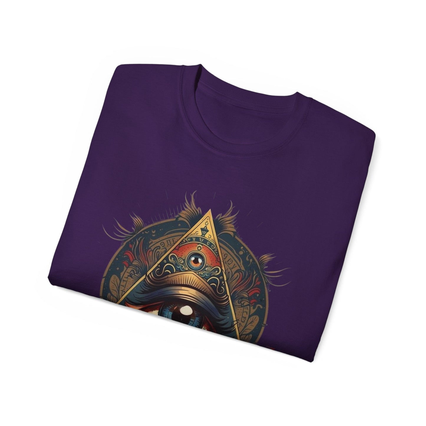 Mystical Eye Unisex Cotton Tee, Bohemian T-Shirt, Spiritual Graphic Tee, Casual Wear, Perfect for Festivals, Gift for All Occasions