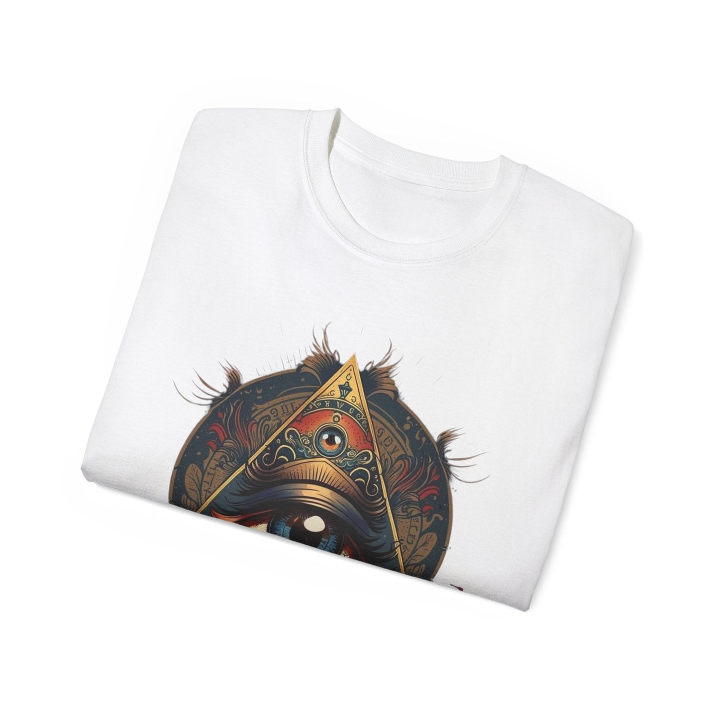 Mystical Eye Unisex Cotton Tee, Bohemian T-Shirt, Spiritual Graphic Tee, Casual Wear, Perfect for Festivals, Gift for All Occasions